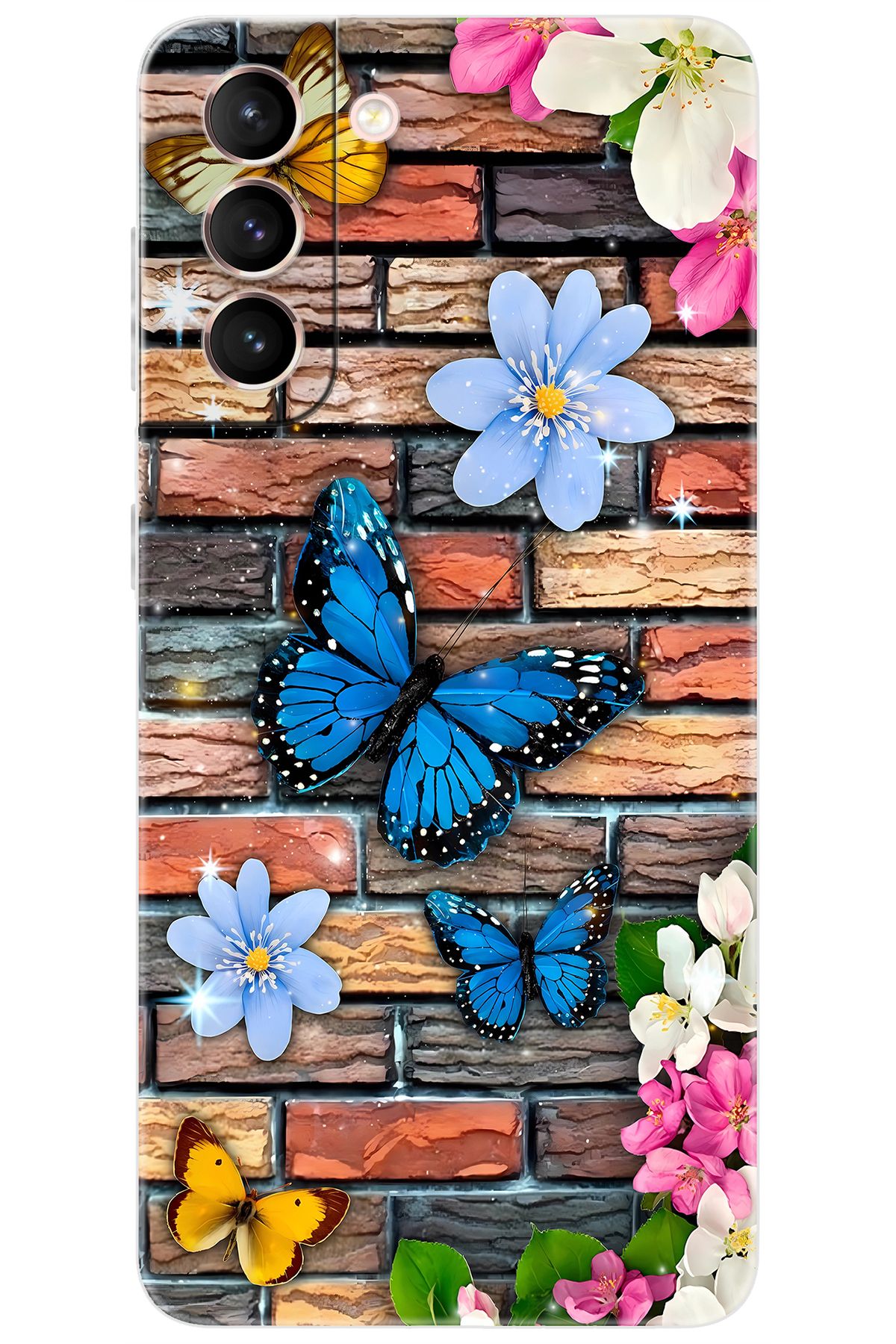 Ceppare Samsung Galaxy S21 (SM-G991B) Uyumlu Kılıf Desen Baskılı Silikon Kelebek STK:672 CP-ro00Qq2