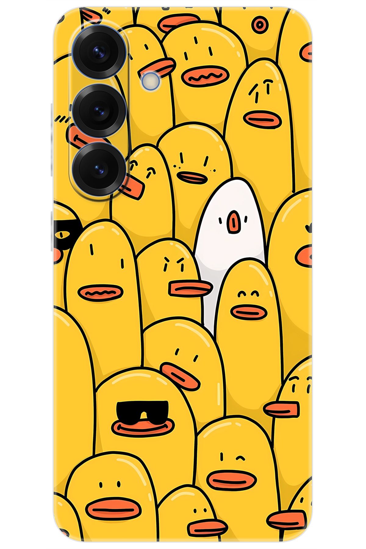 Ceppare Samsung Galaxy S25 (SM-S931B) Uyumlu Kılıf Desen Baskılı Silikon Cool Ördek STK:650 CP-Xm5bopg