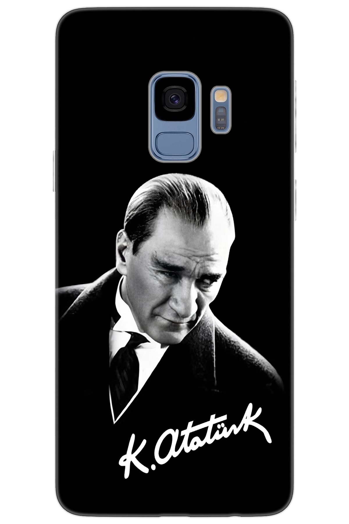 Ceppare Samsung Galaxy S9 (SM-G960F) Uyumlu Kılıf Desenli Silikon Mustafa Kemal Atatürk STK:390 CP-301ctSD
