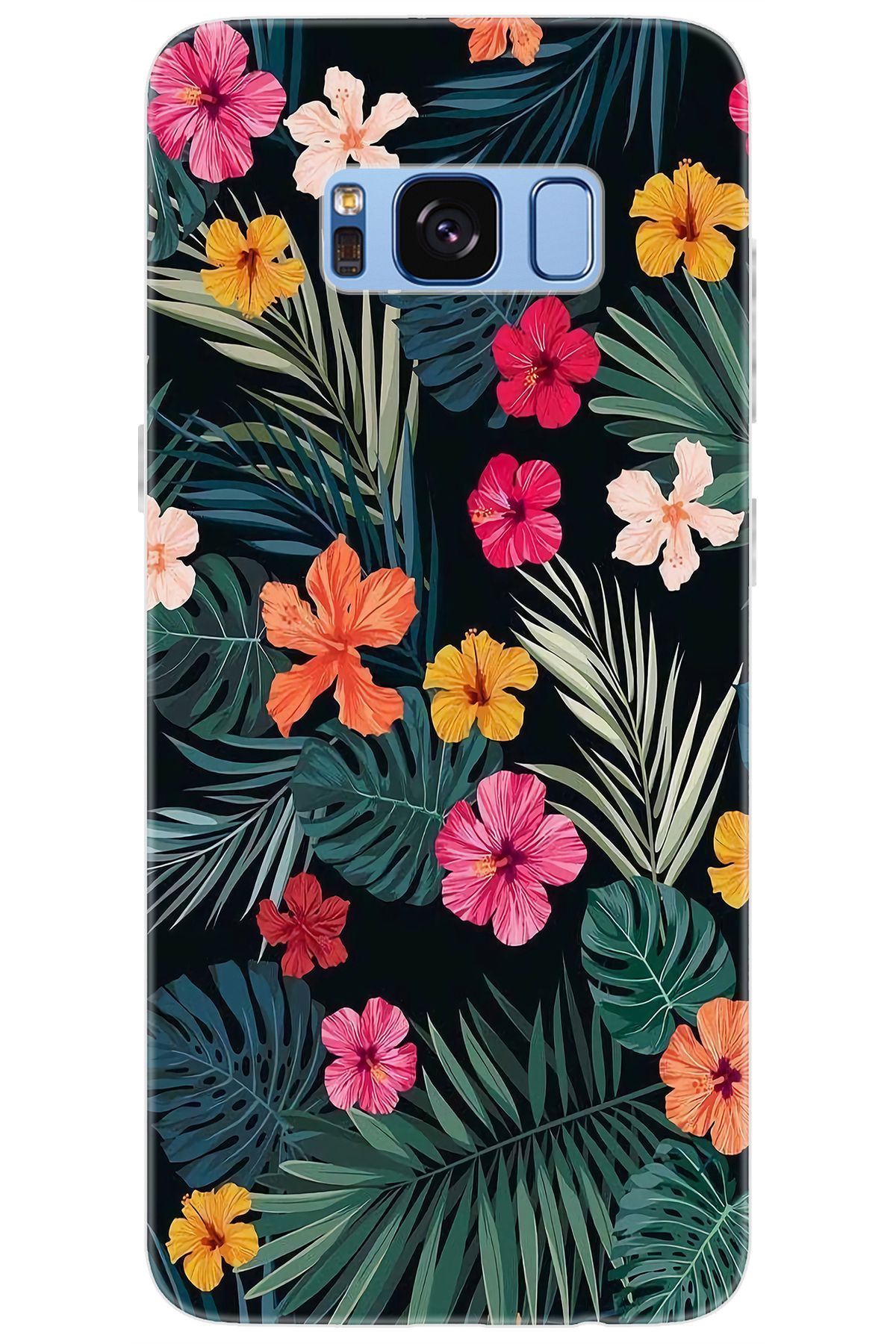 Ceppare Samsung Galaxy S8 (SM-G950F) Uyumlu Kılıf Desen Baskılı Silikon Çiçekler STK:632 CP-xOYU3bp