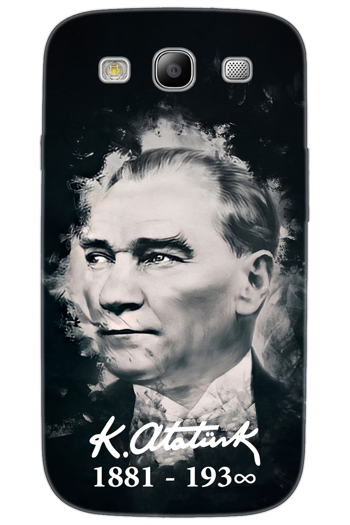 Ceppare Samsung Galaxy S3 (GT-I9300) Uyumlu Kılıf Desenli Silikon Mustafa Kemal Atatürk STK:388 CP-ipTpkpP
