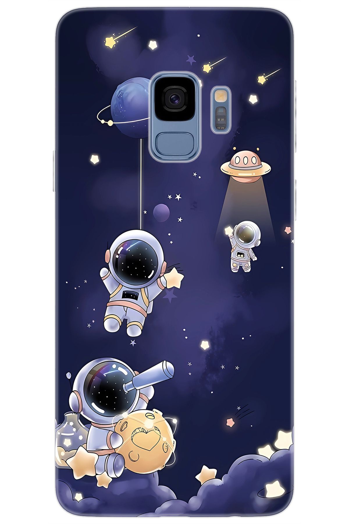 Ceppare Samsung Galaxy S9 (SM-G960F) Uyumlu Kılıf Desen Baskılı Silikon Astronot STK:630 CP-32sBPWO