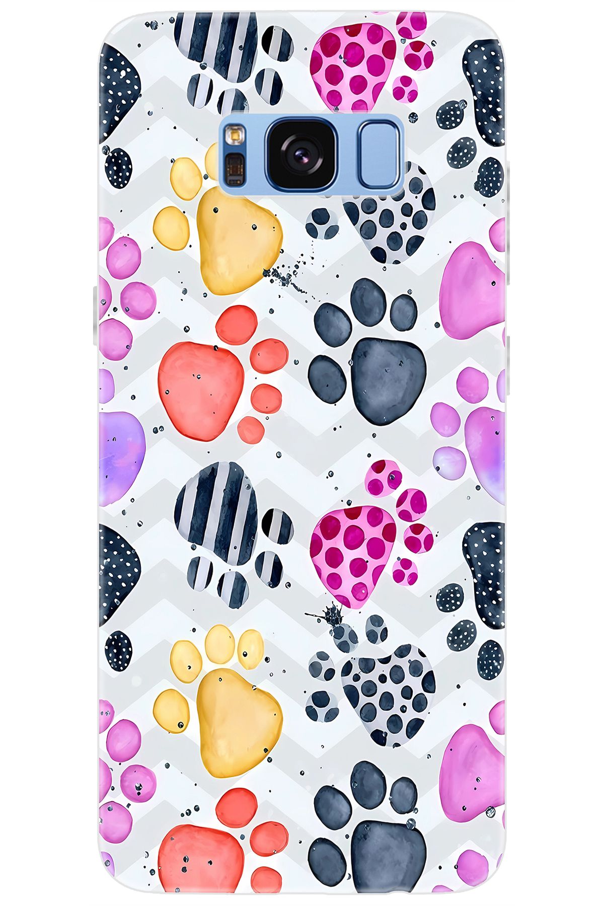 Ceppare Samsung Galaxy S8 (SM-G950F) Uyumlu Kılıf Desen Baskılı Silikon Renkli Patiler STK:670 CP-PrKzEed