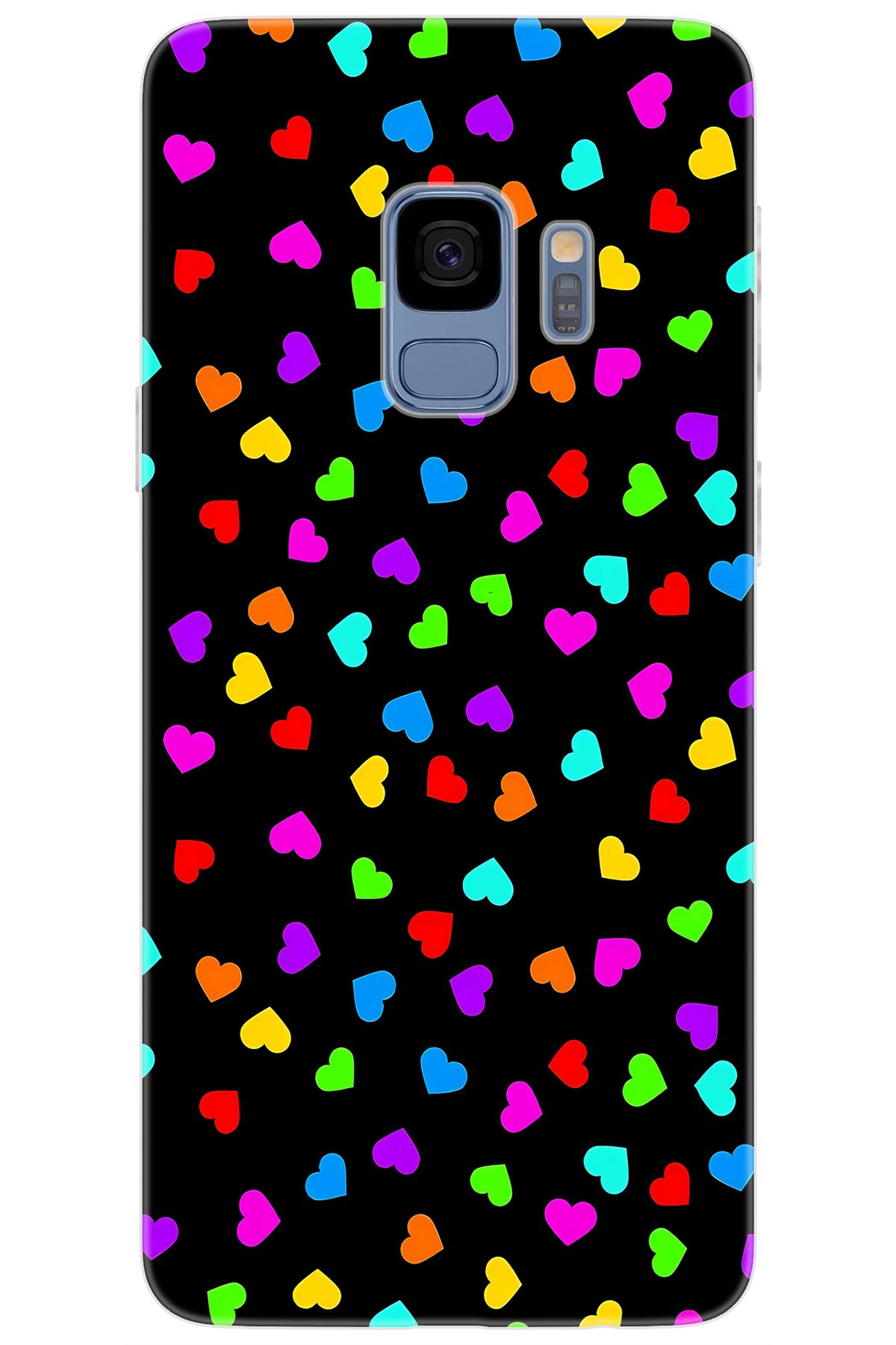 Ceppare Samsung Galaxy S9 (SM-G960F) Uyumlu Kılıf Desenli Silikon Renkli Minik Kalpler STK:1017 CP-vDSrjk4