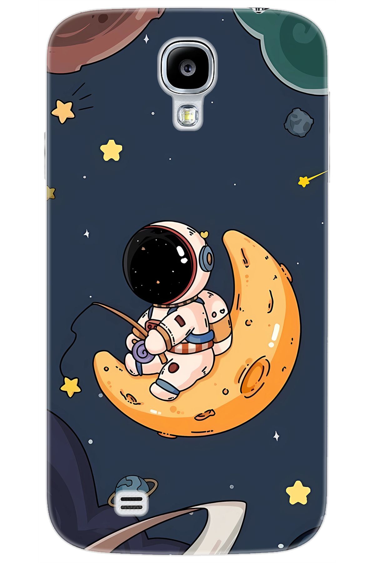 Ceppare Samsung Galaxy S4 (GT-I9500) Uyumlu Kılıf Desen Baskılı Silikon Astronot STK:698 CP-JVpMlD9