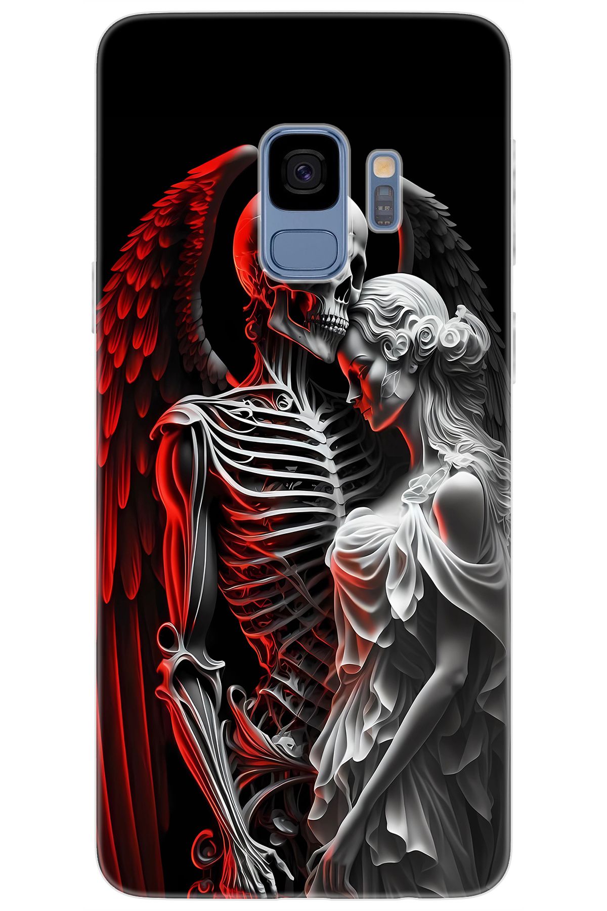 Ceppare Samsung Galaxy S9 (SM-G960F) Uyumlu Kılıf Desenli Silikon İskelet ve Melek Aşkı STK:644 CP-vsB2CPG