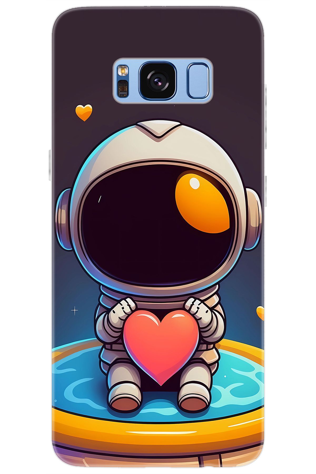 Ceppare Samsung Galaxy S8 (SM-G950F) Uyumlu Kılıf Desen Baskılı Silikon Sevimli Astronot STK:659 CP-XXX0LwD