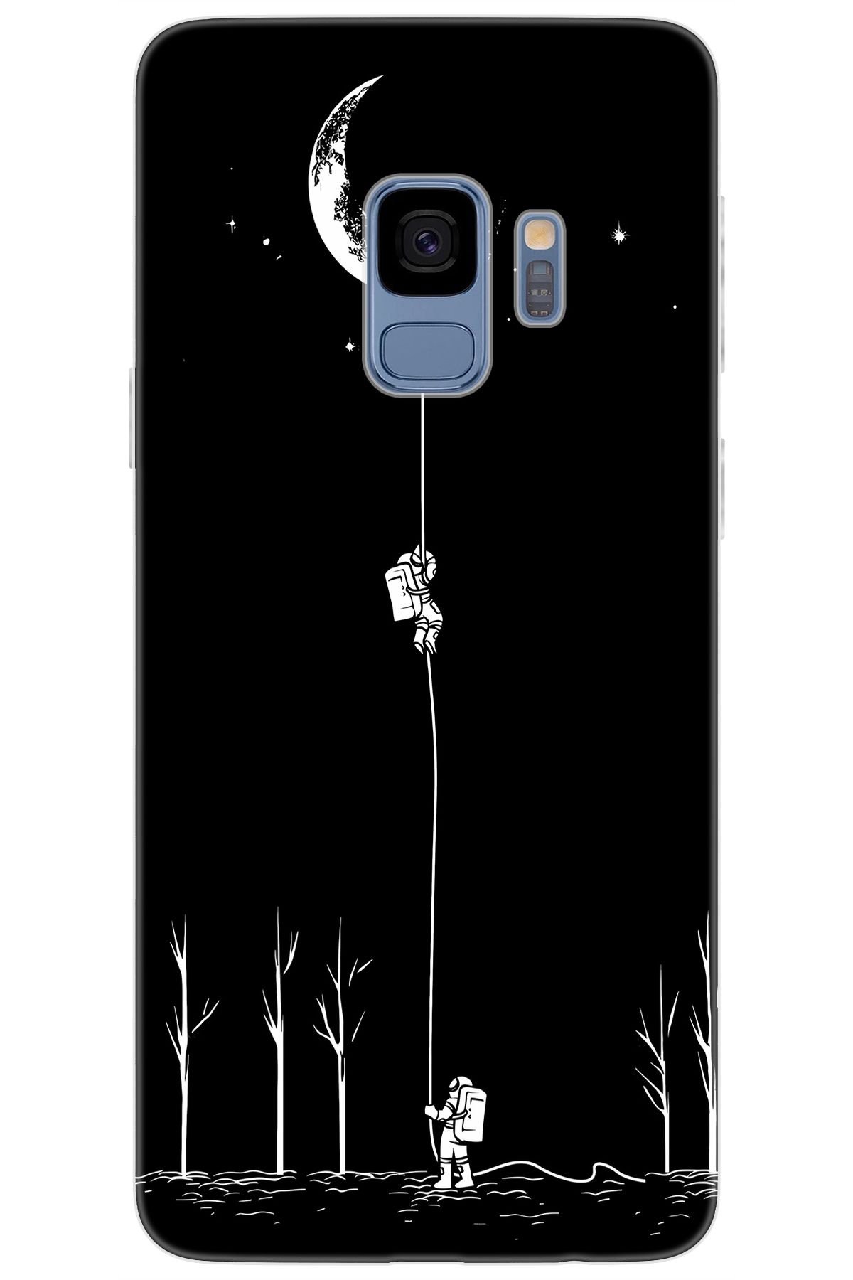 Ceppare Samsung Galaxy S9 (SM-G960F) Uyumlu Kılıf Desen Baskılı Silikon Astronot Serisi STK:1006 CP-SS3fZa4