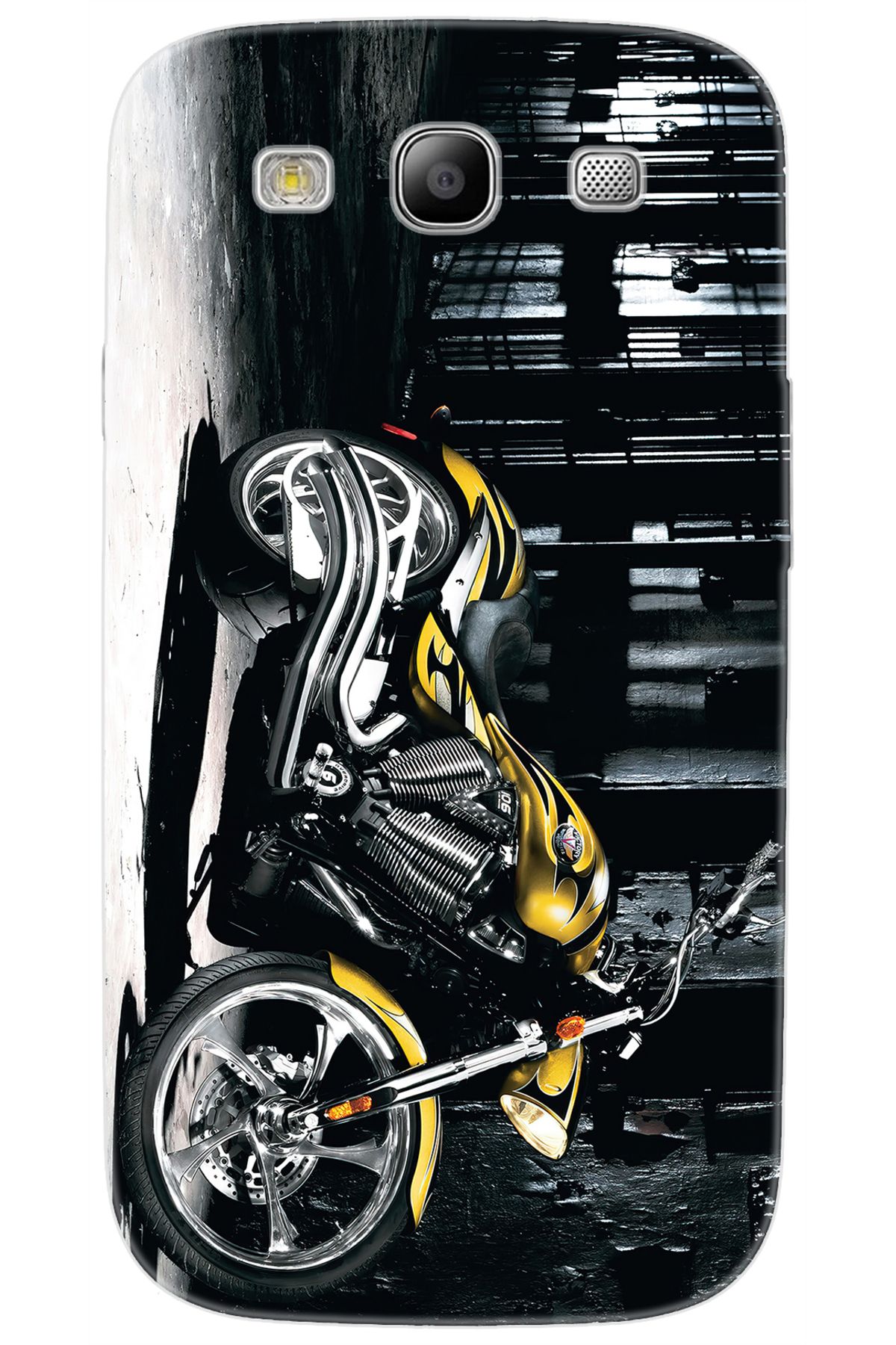 Ceppare Samsung Galaxy S3 (GT-I9300) Uyumlu Kılıf Desen Baskılı Silikon Motorcycle STK:297 CP-rHGzOdj