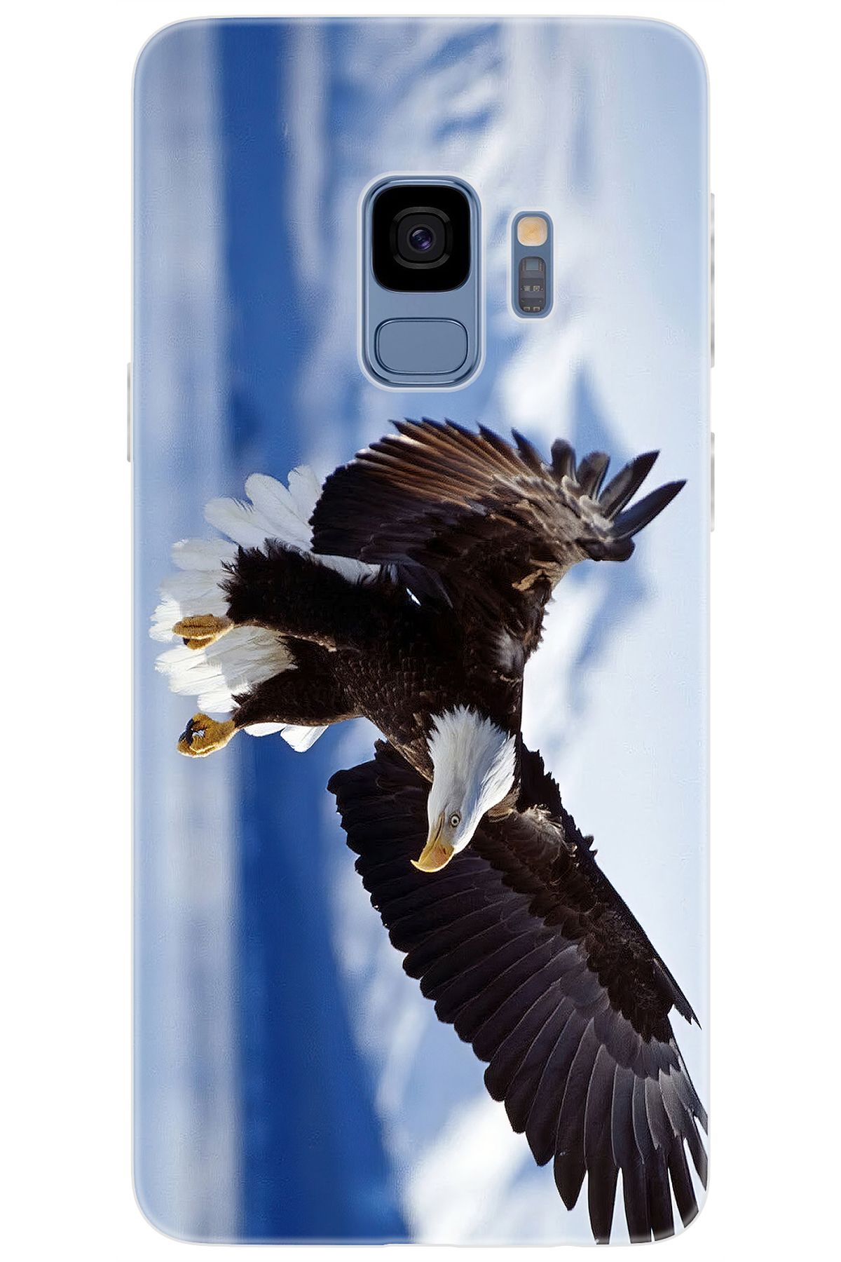 Ceppare Samsung Galaxy S9 (SM-G960F) Uyumlu Kılıf Desen Baskılı Silikon Kartal STK:183 CP-fDOIDnu
