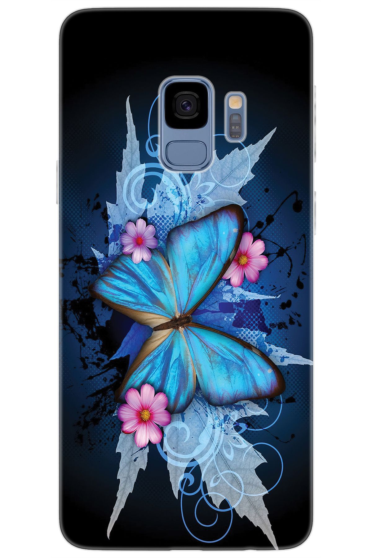 Ceppare Samsung Galaxy S9 (SM-G960F) Uyumlu Kılıf Desen Baskılı Silikon Kelebek Resim STK:550 CP-YjhlN2f