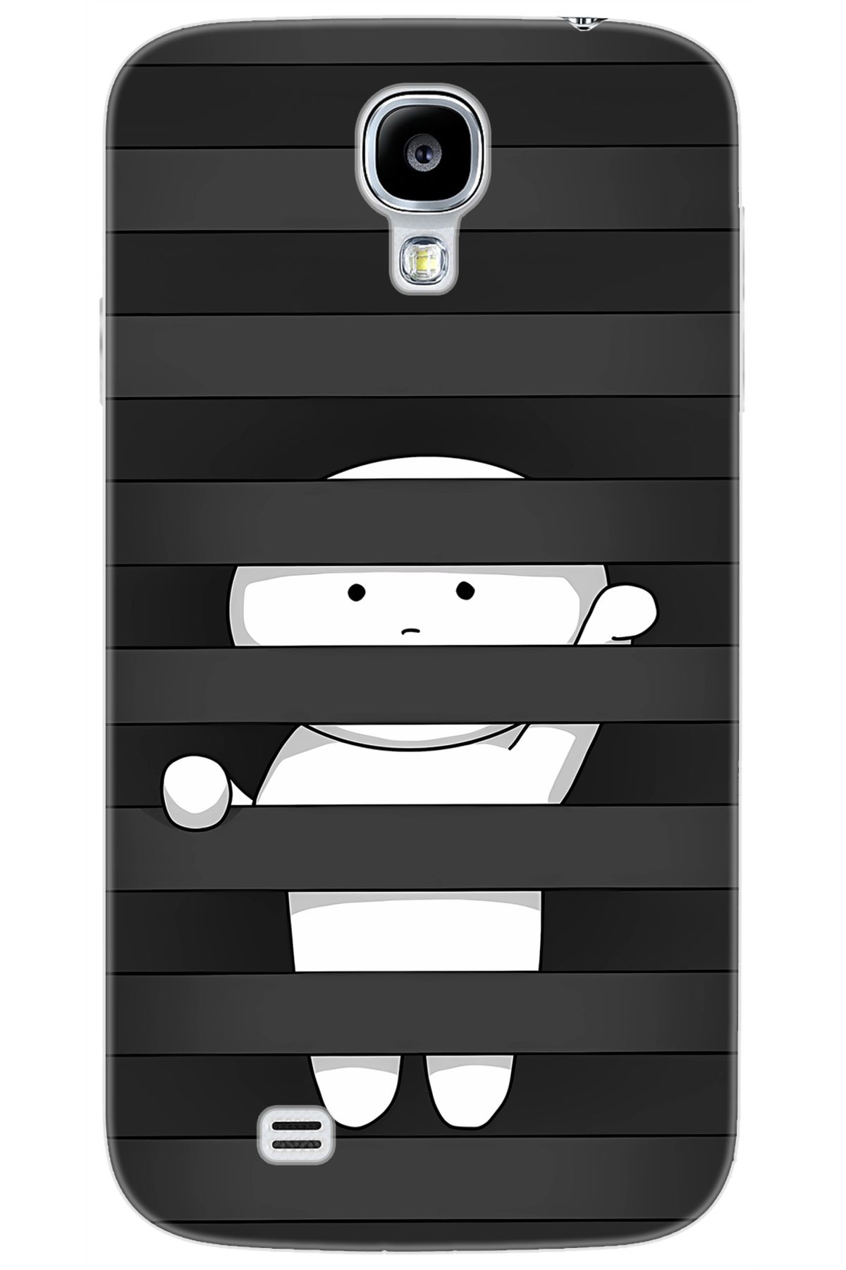 Ceppare Samsung Galaxy S4 (GT-I9500) Uyumlu Kılıf Desen Baskı Silikon Saklanan Karakter STK:665 CP-lB4qxWw