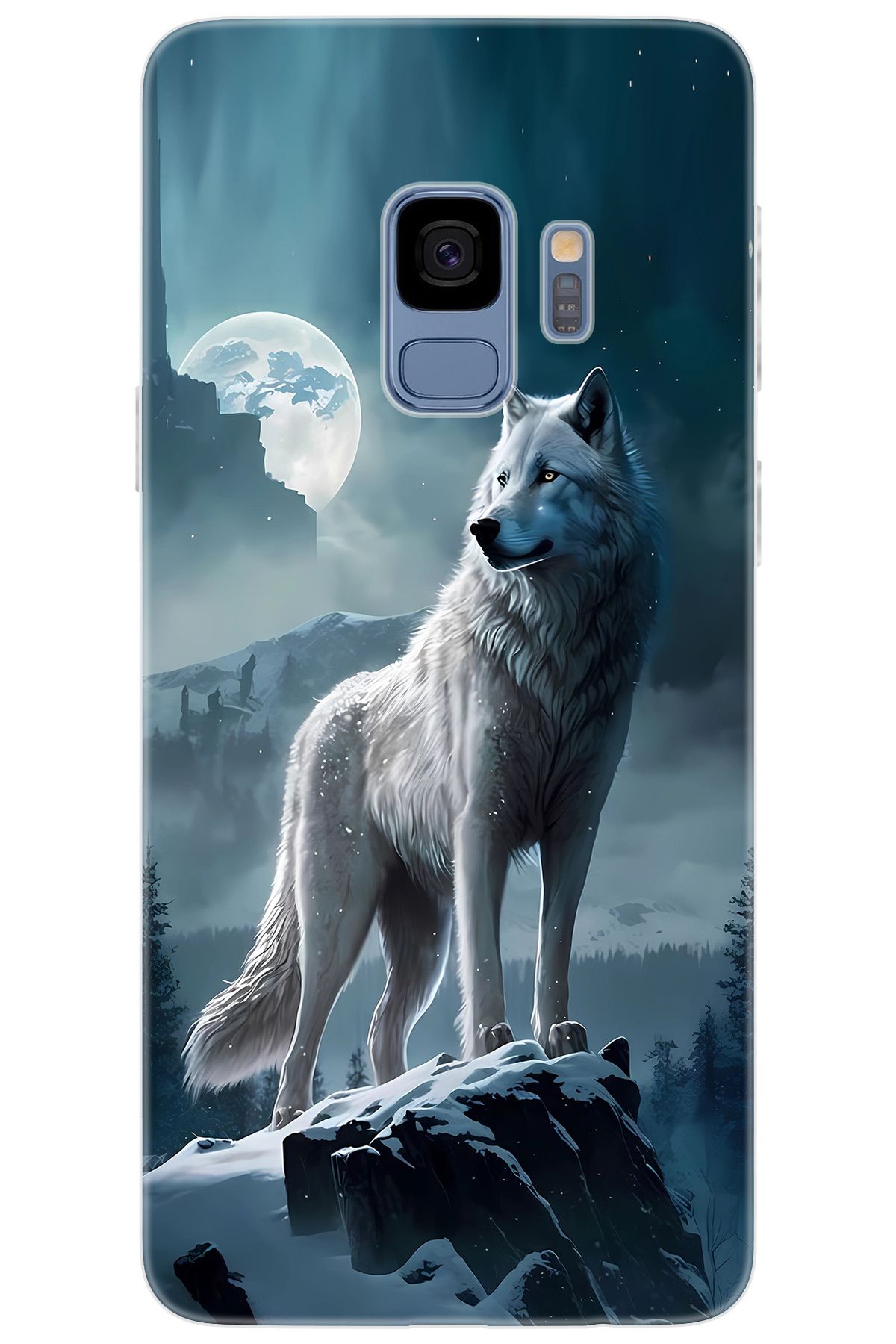 Ceppare Samsung Galaxy S9 (SM-G960F) Uyumlu Kılıf Desen Baskılı Silikon Kurt STK:683 CP-jaxD4sm