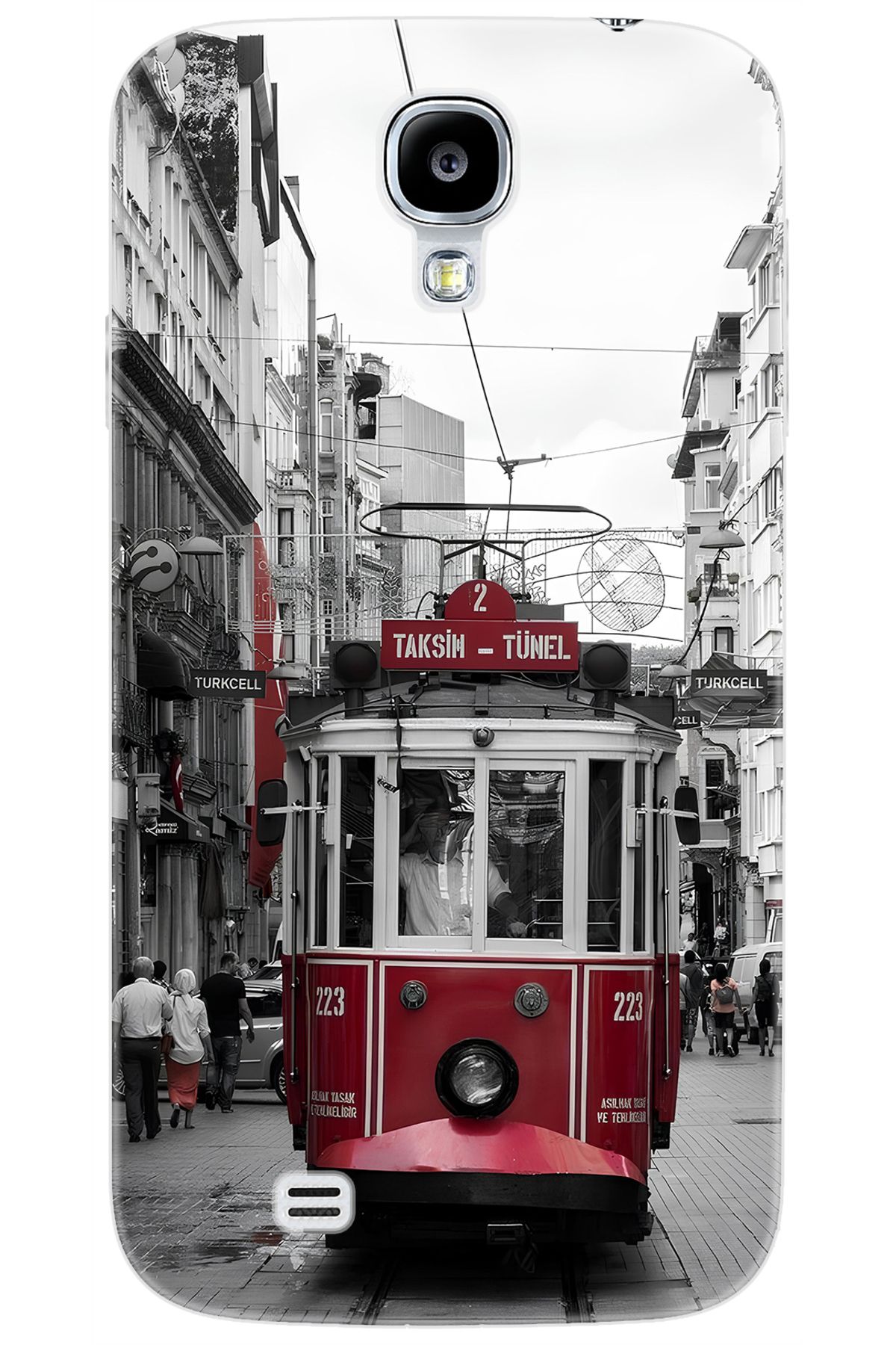 Ceppare Samsung Galaxy S4 (GT-I9500) Uyumlu Kılıf Desen Baskılı Silikon Tramvay STK:691 CP-aFYSfU6