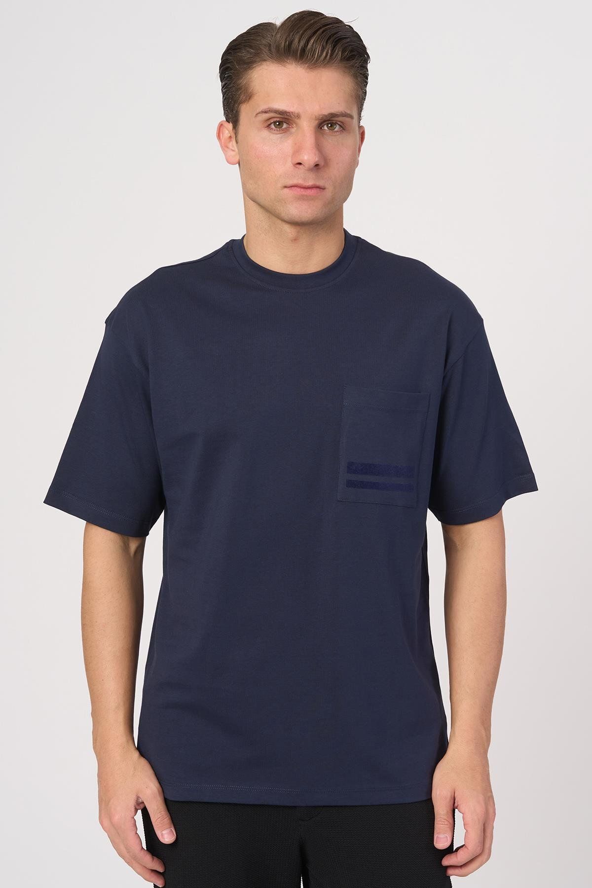 White Stone WHİTE STONE 2025-Y 3138 BİSİKLET YAKA TSHIRT LACİ