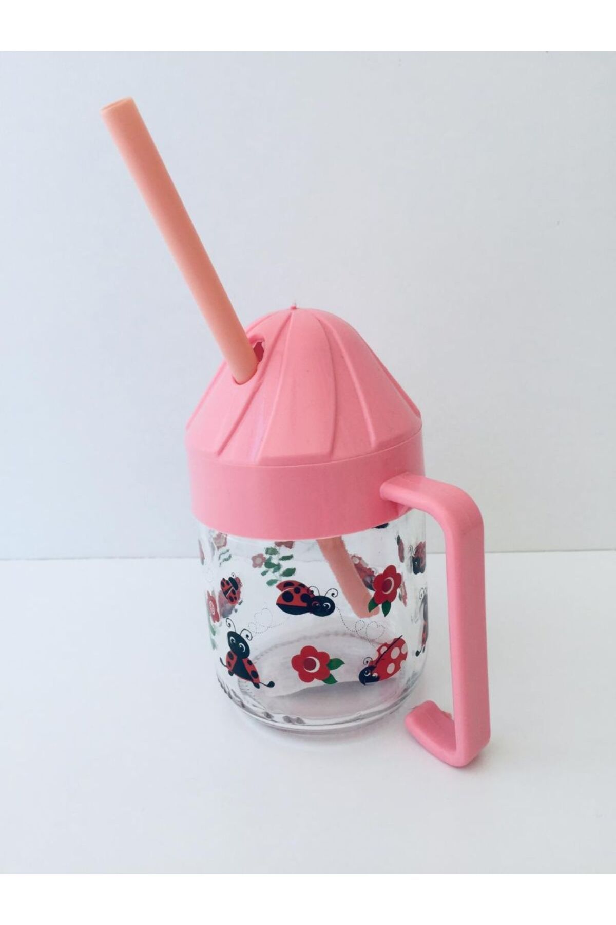 Herevin 200 Cc Desenli Pipetli Kulplu Cam Kupa-Mama Kabı / BPA Free