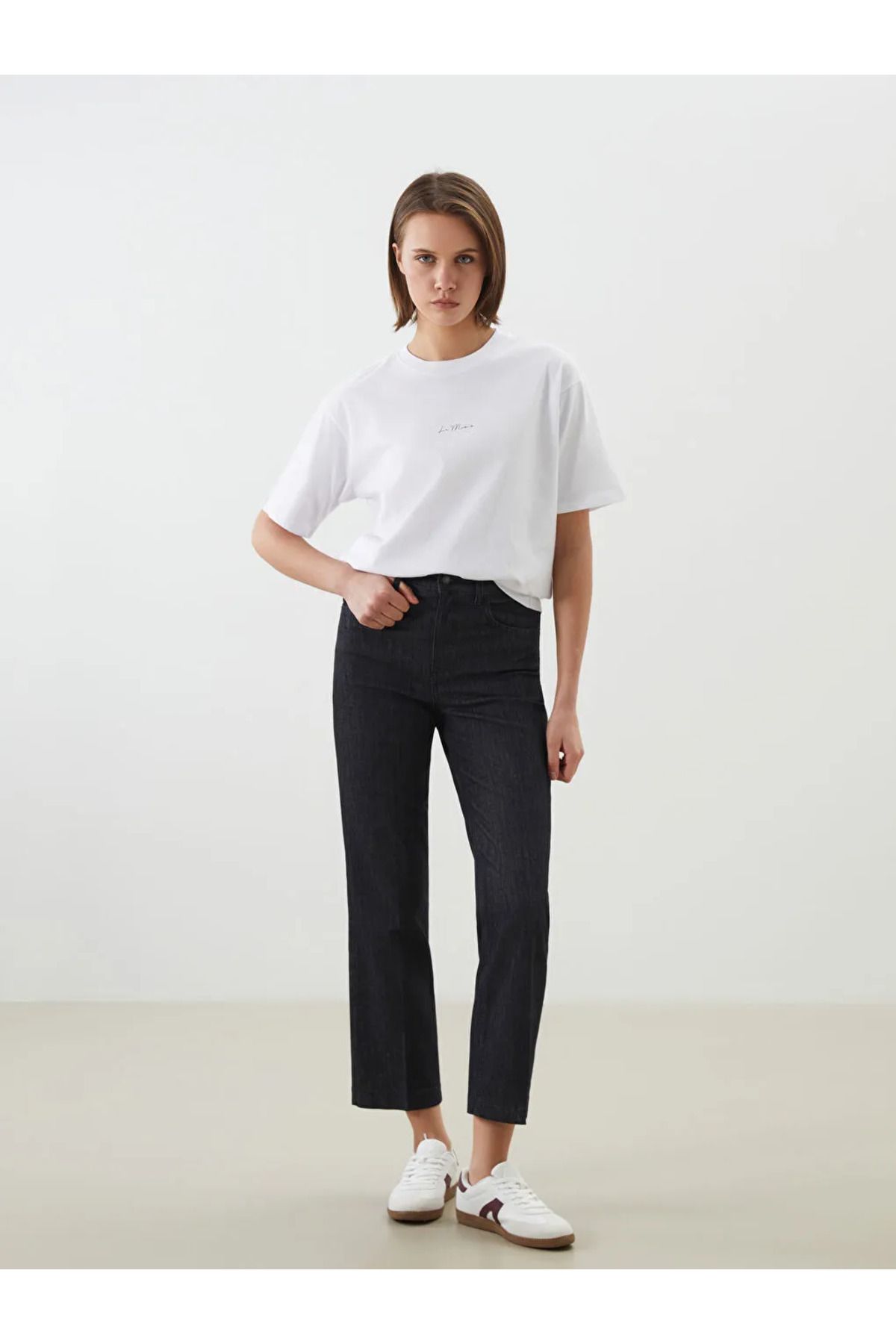 LC Waikiki LCW Jeans Gri Flare Kadın Jean Pantolon