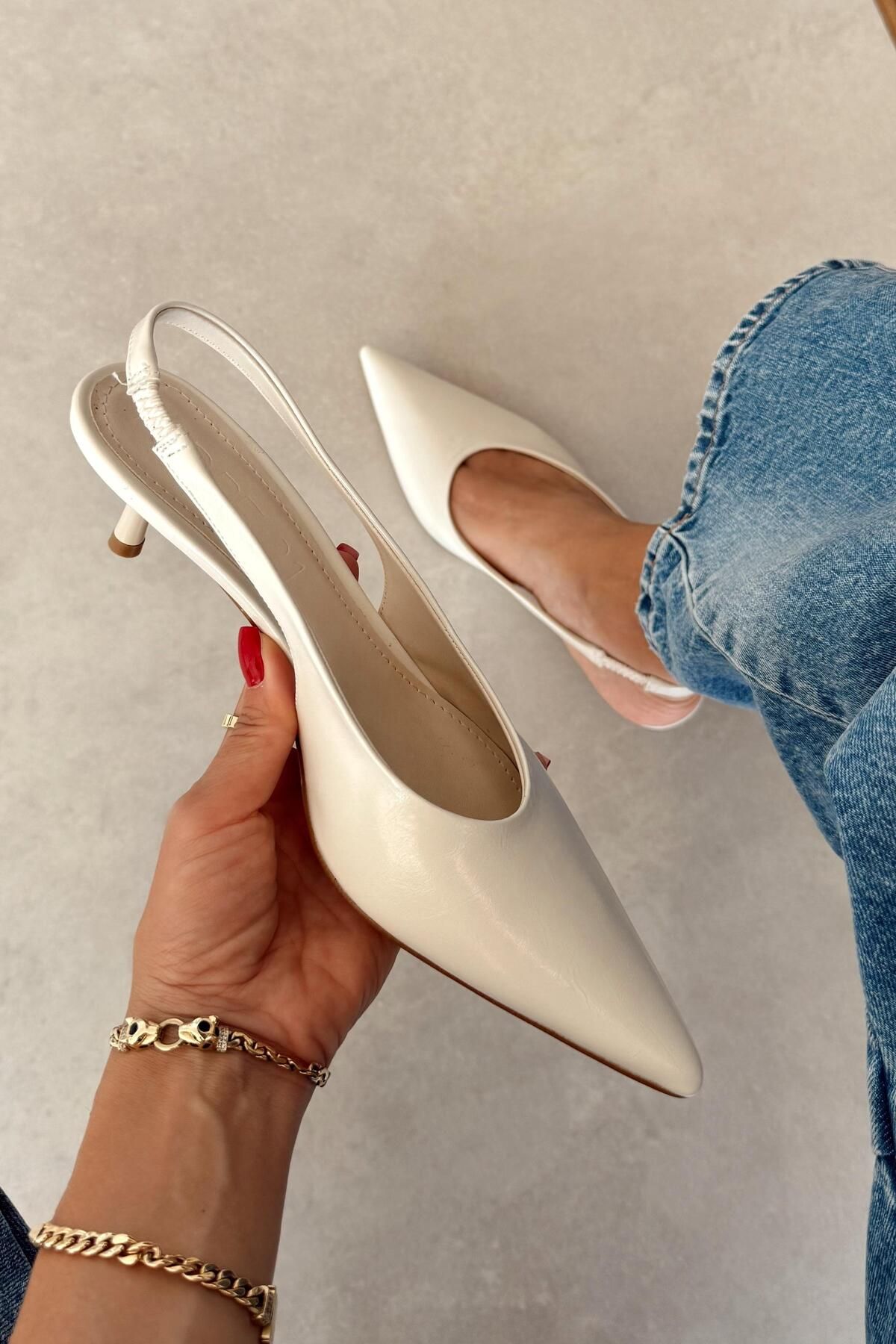 nope21shoess Monica Kırık Beyaz Stiletto