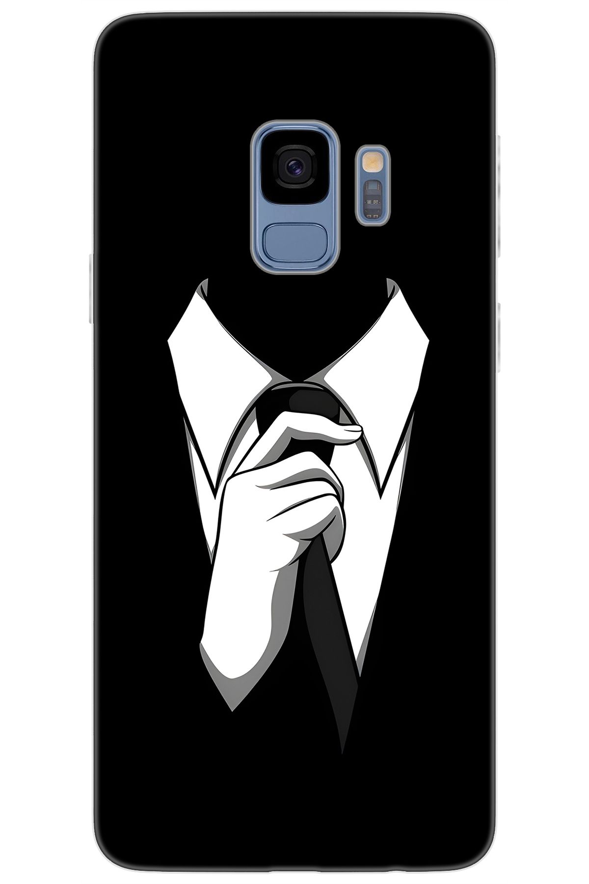 Ceppare Samsung Galaxy S9 (SM-G960F) Uyumlu Kılıf Desen Baskılı Silikon Gizemli Adam STK:611 CP-4AhVrIr