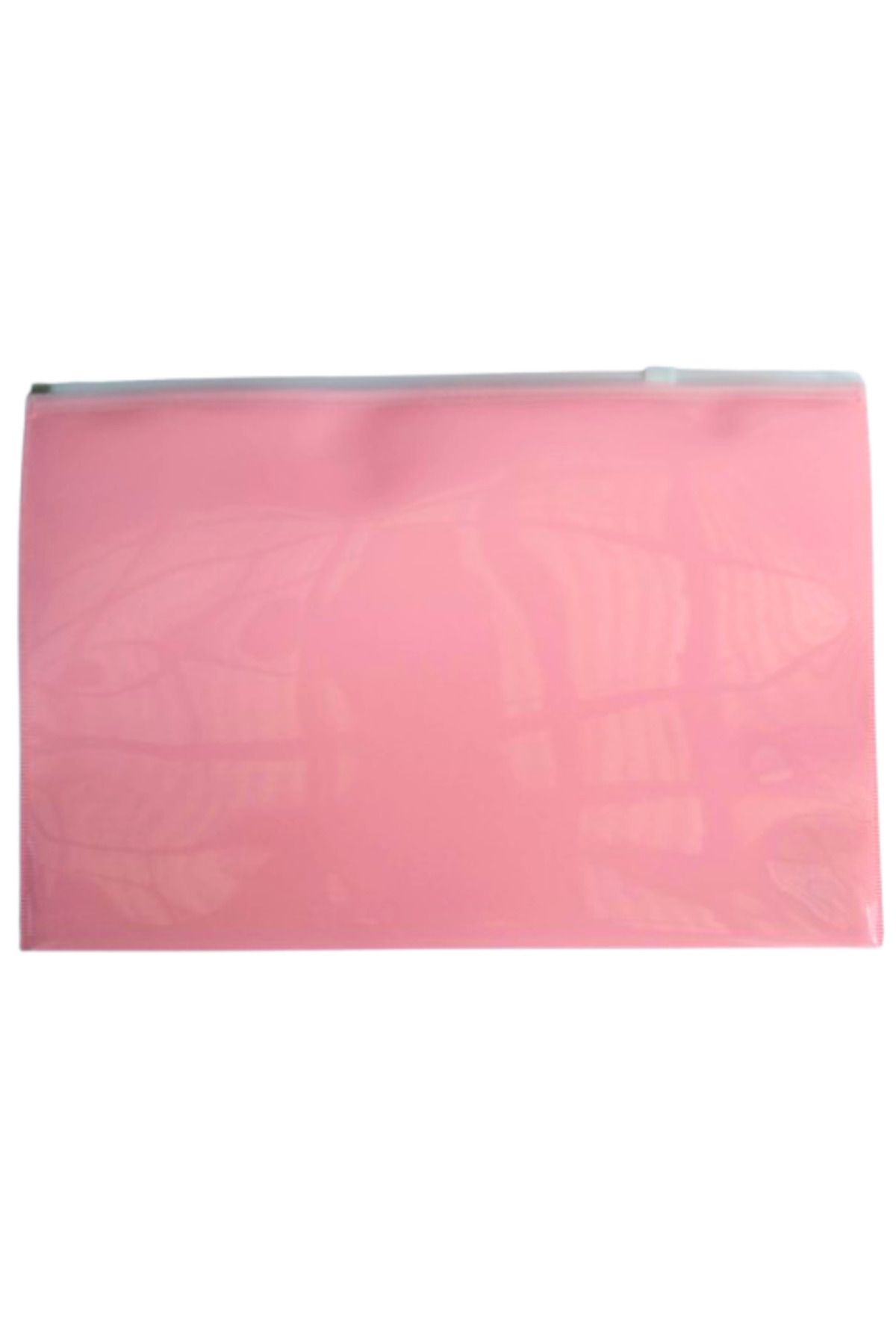 Glanart plastik fermuarlı a4 boy ödev dosyası 1 adet (23x33 cm) pembe