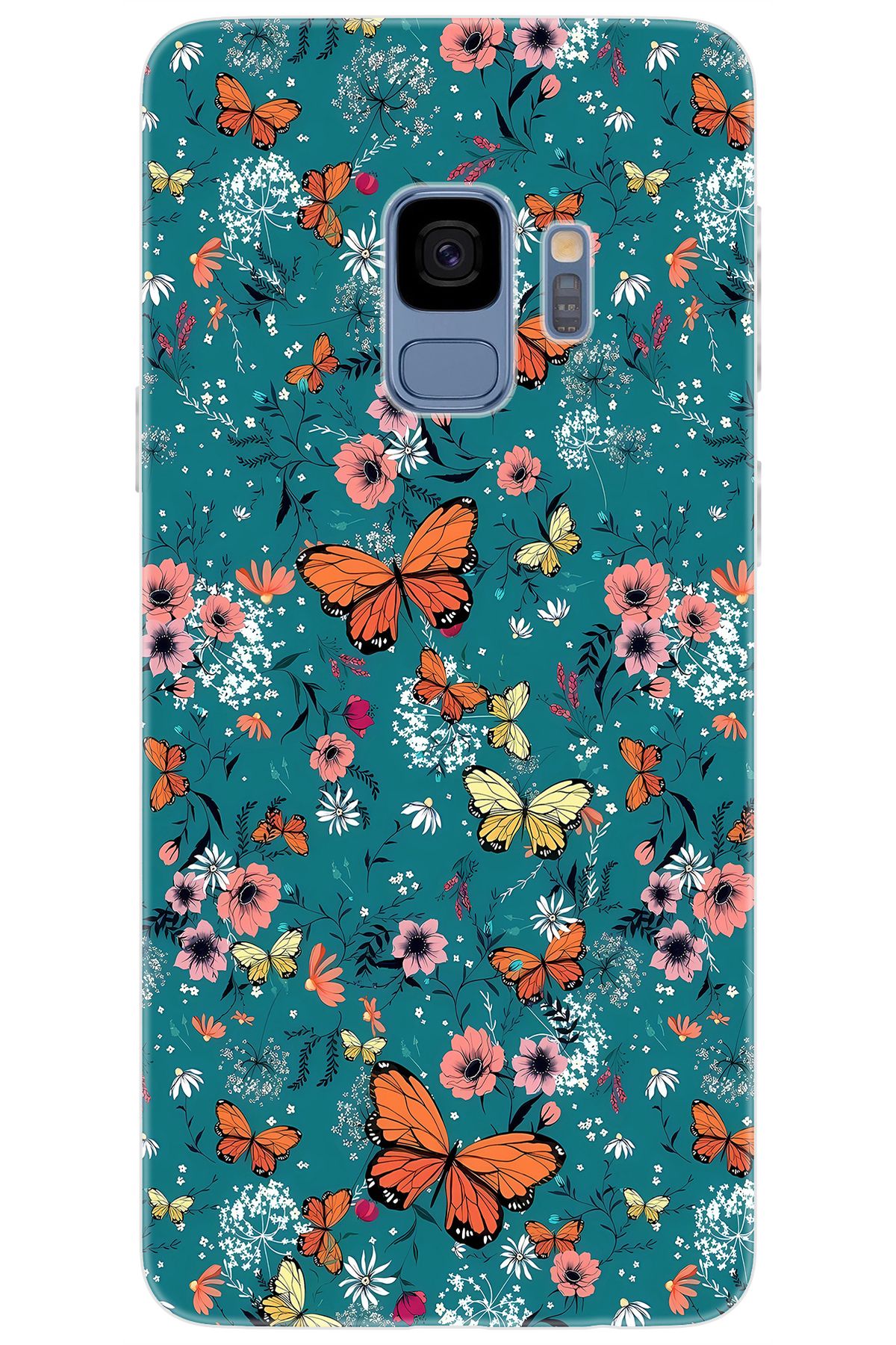 Ceppare Samsung Galaxy S9 (SM-G960F) Uyumlu Kılıf Desen Baskılı Silikon Kelebek STK:680 CP-vcX32eC