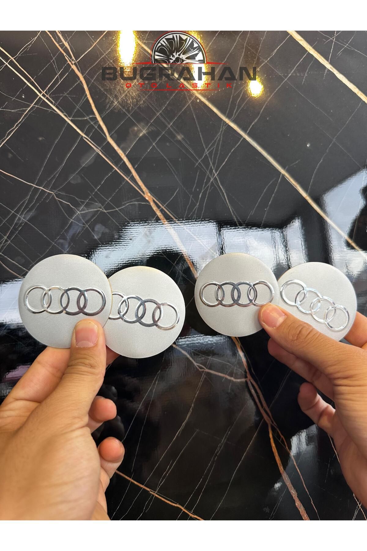 Muhtelif AUDİ Logolu Jant Göbeği Arması 56 Mm 4 Adet