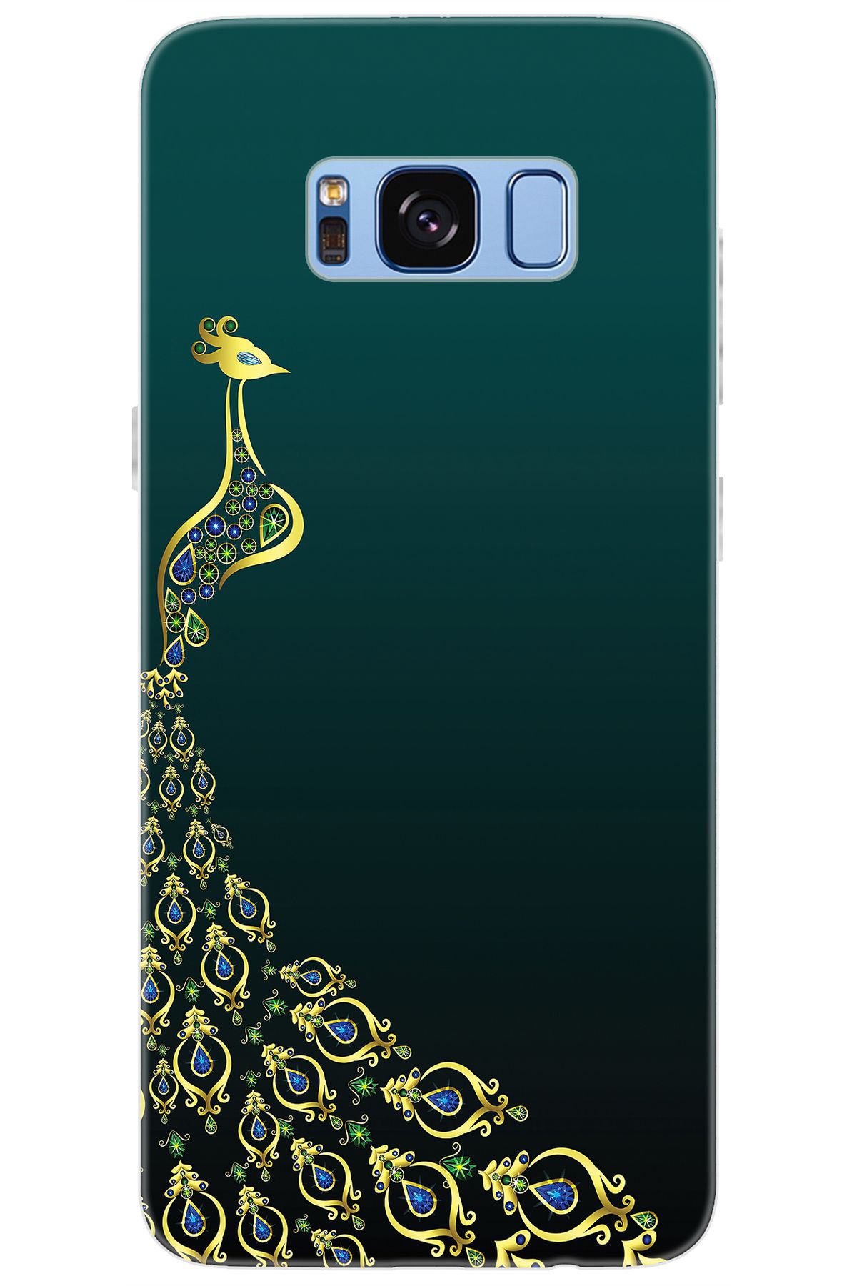 Ceppare Samsung Galaxy S8 (SM-G950F) Uyumlu Kılıf Desen Baskılı Silikon Tavus Kuşu STK:540 CP-2nkwifb