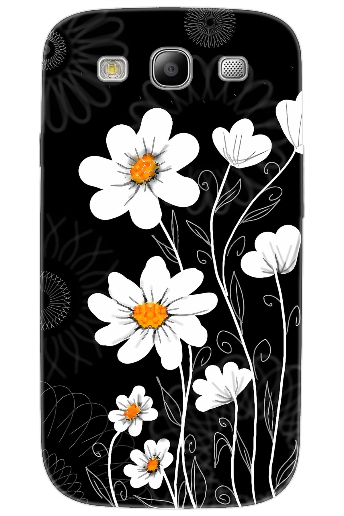 Ceppare Samsung Galaxy S3 (GT-I9300) Uyumlu Kılıf Desen Baskılı Silikon Papatya STK:693 CP-qEriYTm