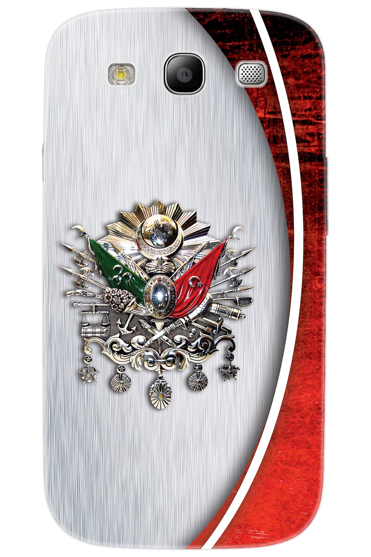 Ceppare Samsung Galaxy S3 (GT-I9300) Uyumlu Kılıf Desenli Silikon Osmanlı Tuğra Tasarım STK:408 CP-1MRLmfh