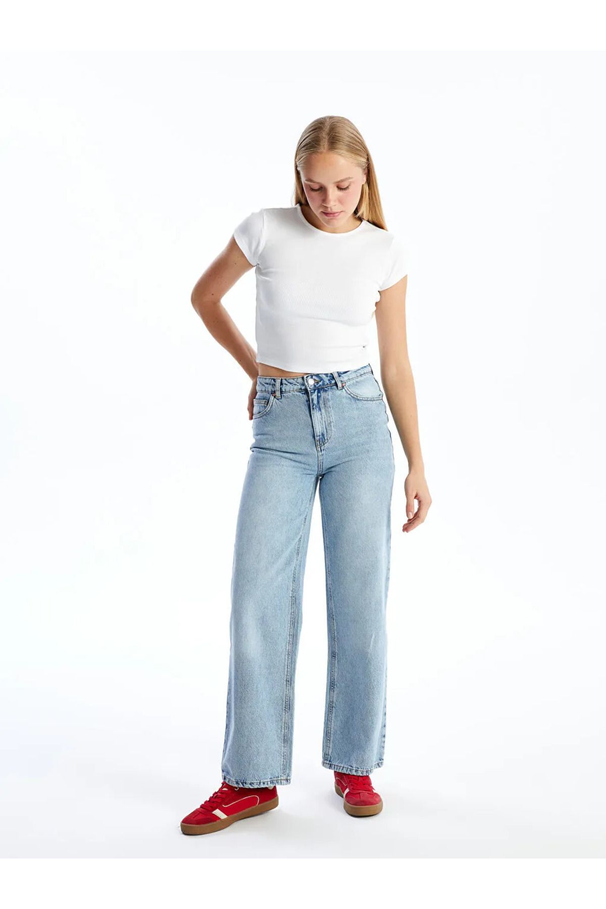 LC Waikiki XSIDE Mavi Wideleg Kadın Jean Pantolon