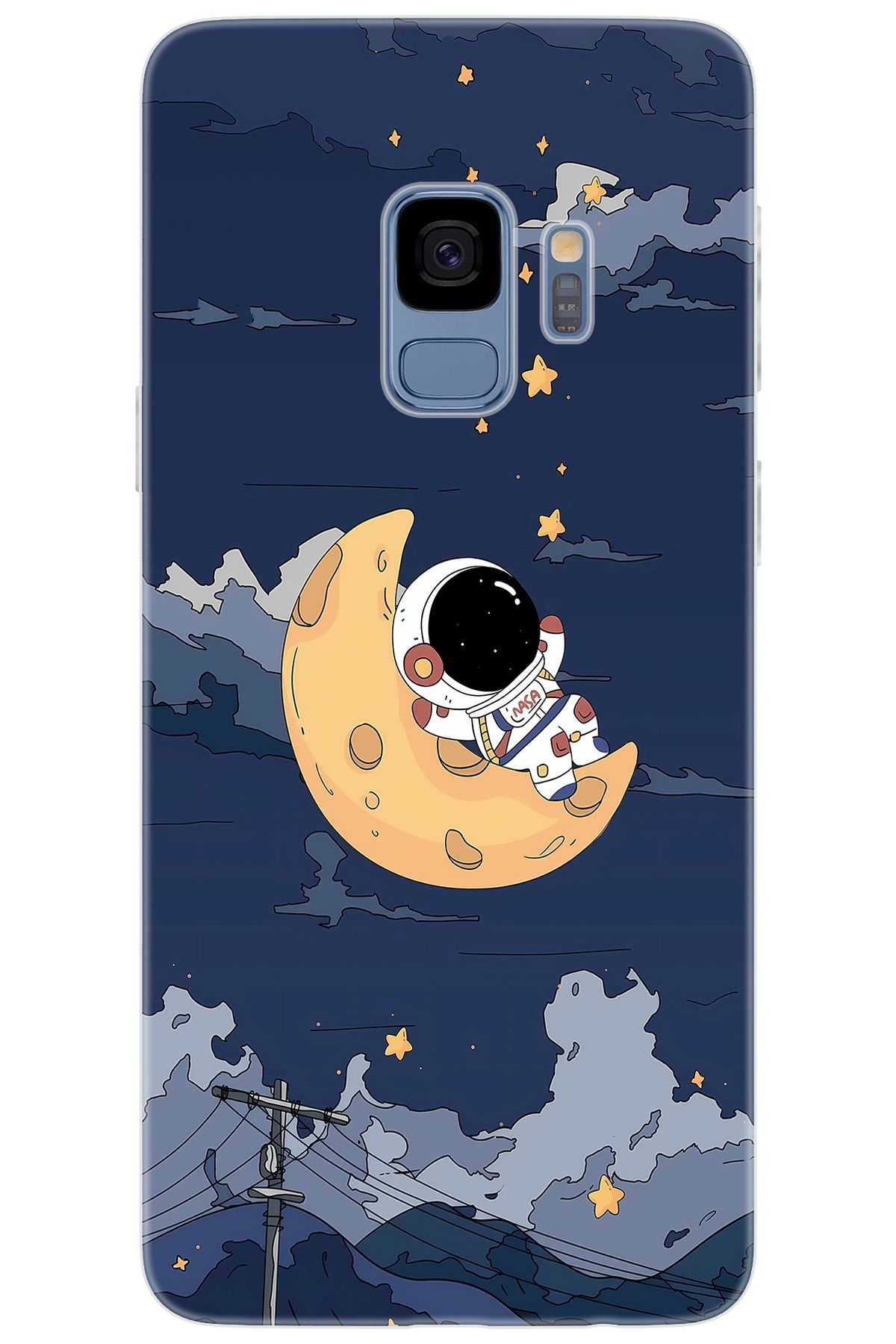 Ceppare Samsung Galaxy S9 (SM-G960F) Uyumlu Kılıf Desen Baskılı Silikon Astronot STK:684 CP-VD78hbR