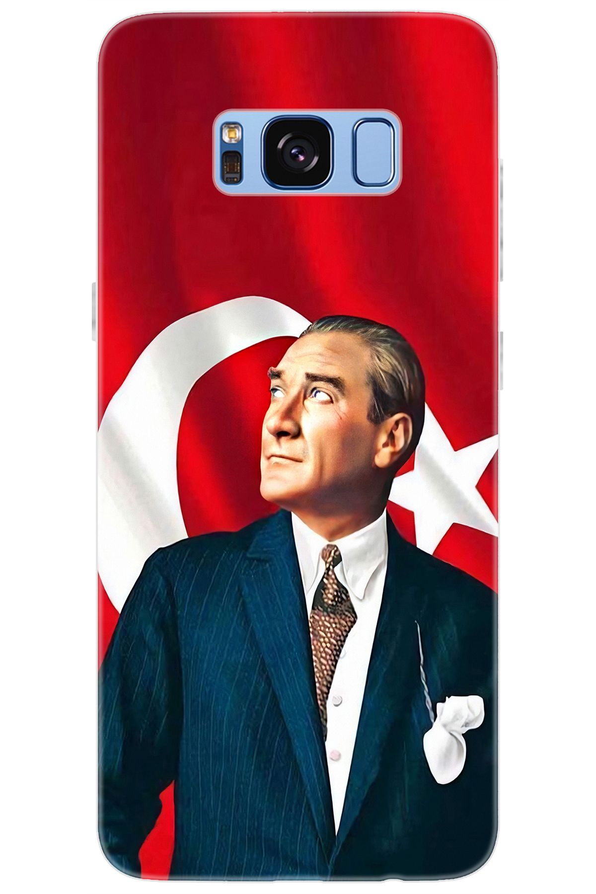 Ceppare Samsung Galaxy S8 (SM-G950F) Uyumlu Kılıf Desen Baskılı Silikon Atatürk STK:105 CP-pOSQpcB