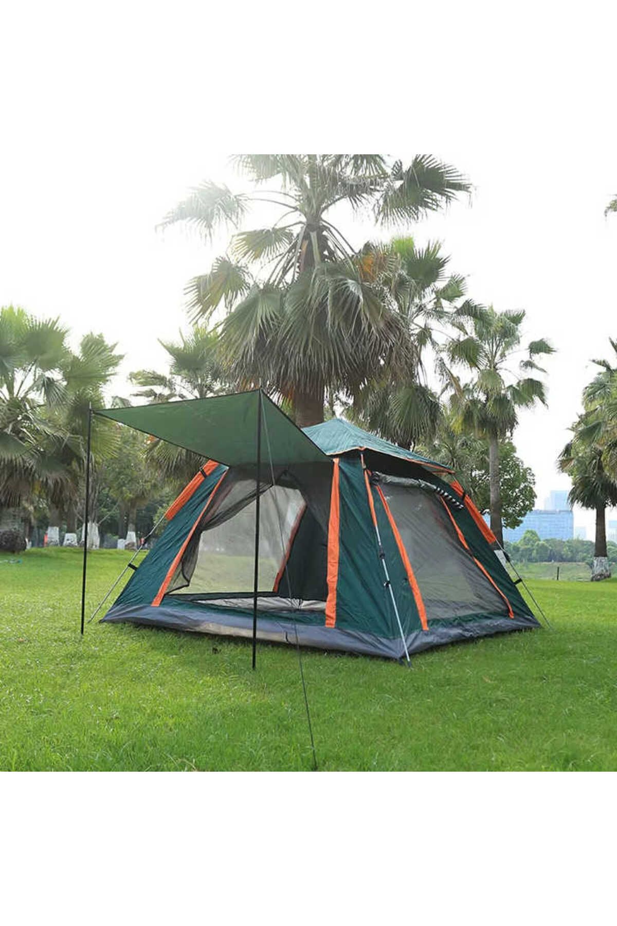 Bysay TAM OTOMATİK 6 KİŞİLİK TENTELİ KAMP ÇADIRI 240X240X155 CM (YEŞİL)