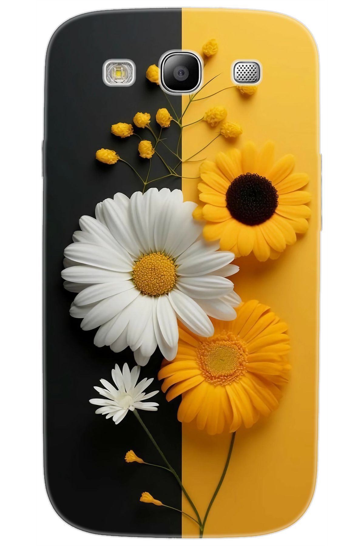 Ceppare Samsung Galaxy S3 (GT-I9300) Uyumlu Kılıf Desen Baskılı Silikon Papatya Serisi STK:737 CP-yHiZ2am