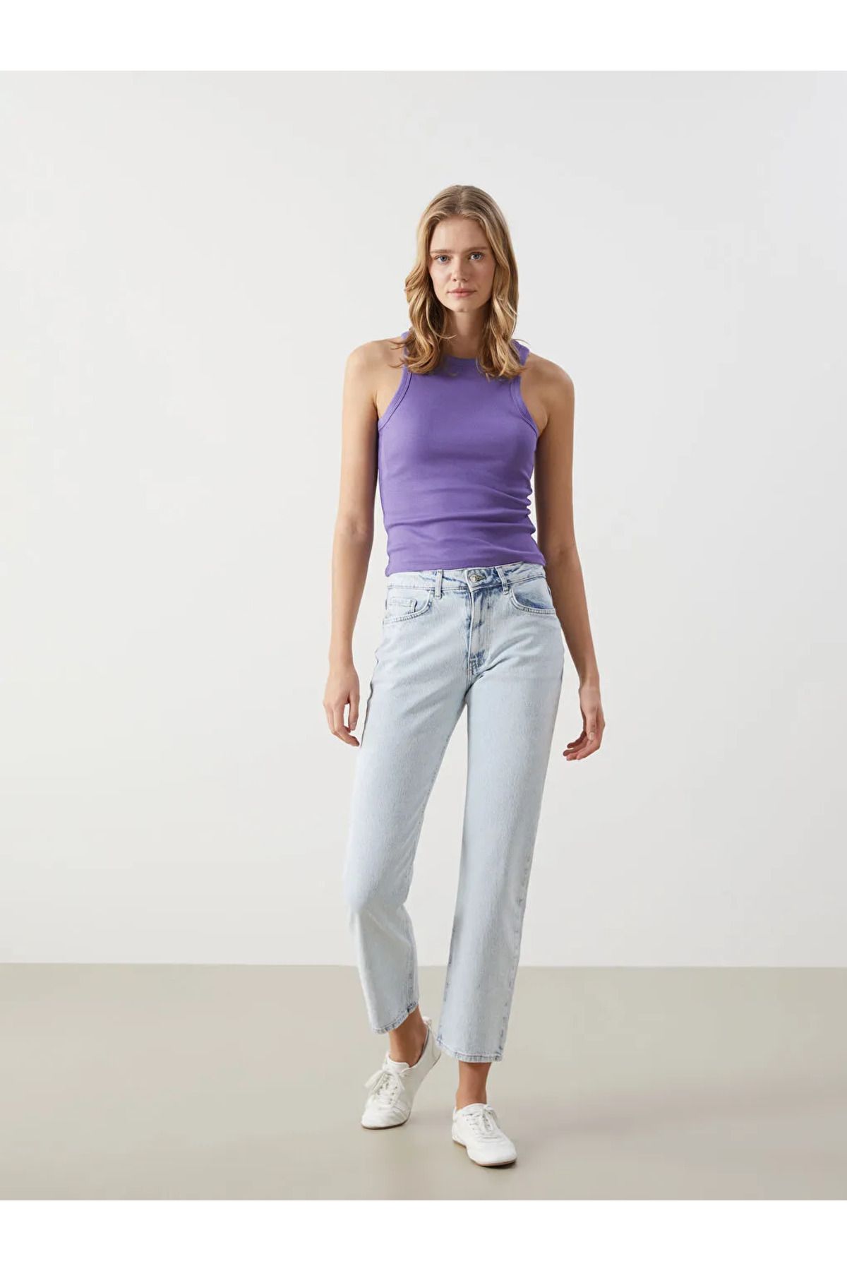 LC Waikiki LCW Jeans Indigo Straight Fit Kadın Jean Pantolon