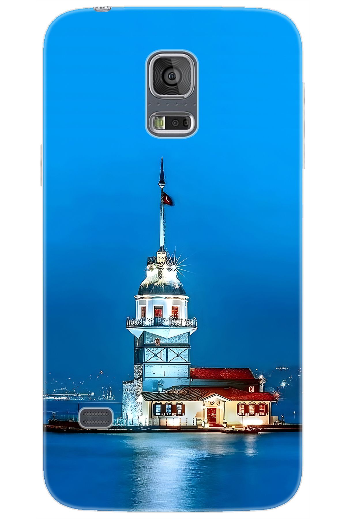 Ceppare Samsung Galaxy S5 (SM-G900F) Uyumlu Kılıf Desen Baskılı Silikon Kız Kulesi STK:617 CP-N74Gj2B