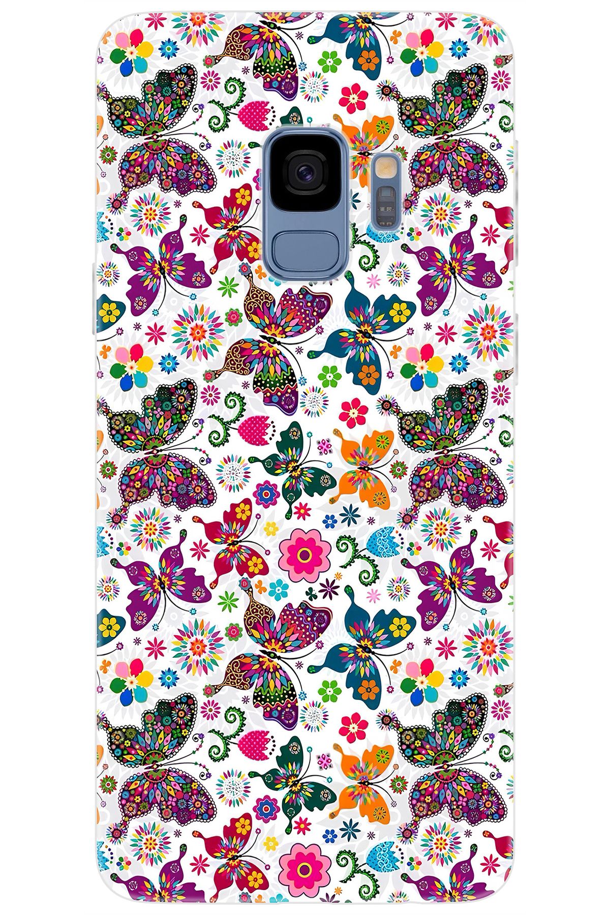Ceppare Samsung Galaxy S9 (SM-G960F) Uyumlu Kılıf Desen Baskılı Silikon Kelebek STK:700 CP-DmfPnv6