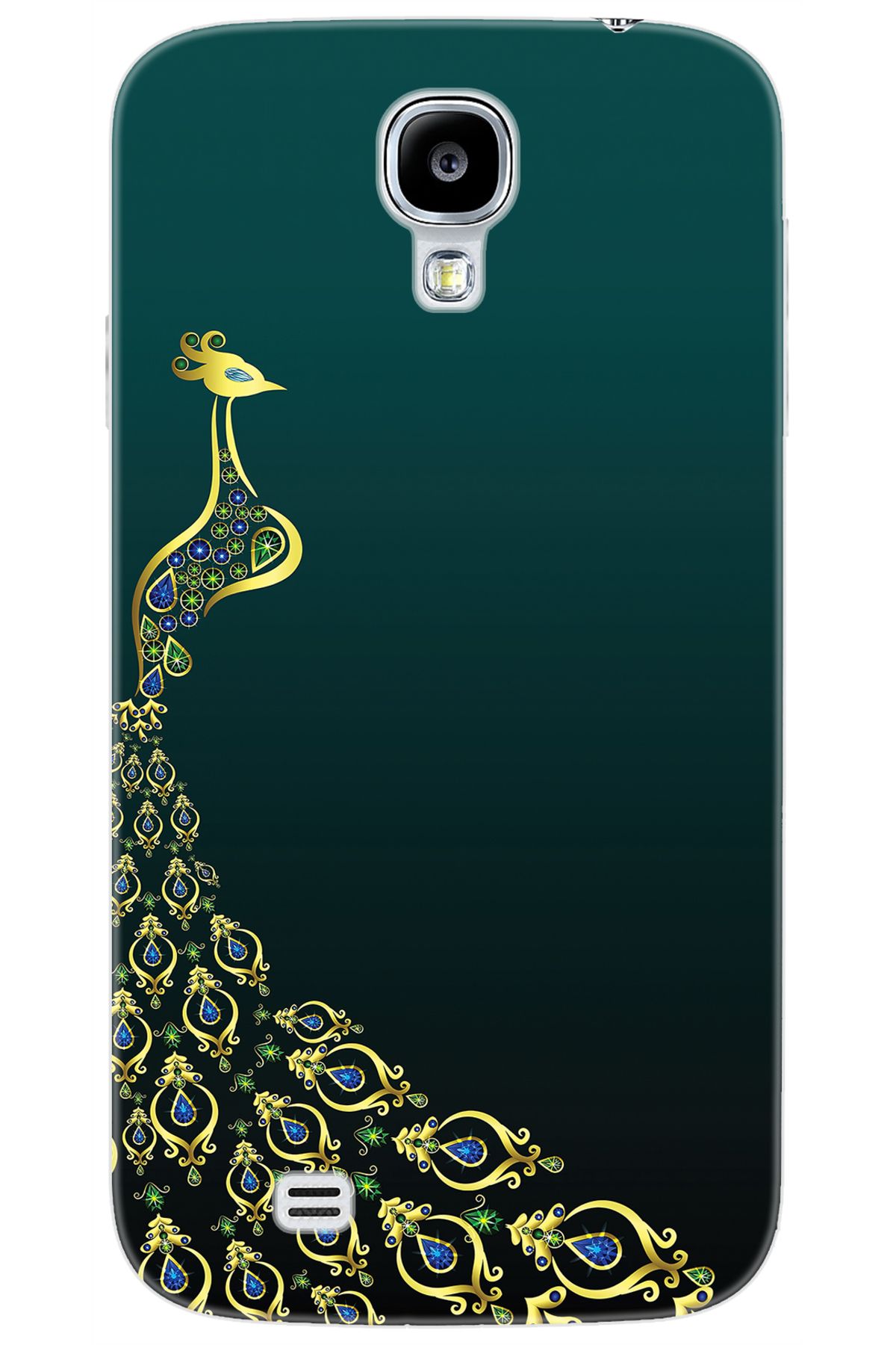Ceppare Samsung Galaxy S4 (GT-I9500) Uyumlu Kılıf Desen Baskılı Silikon Tavus Kuşu STK:540 CP-OaubV23
