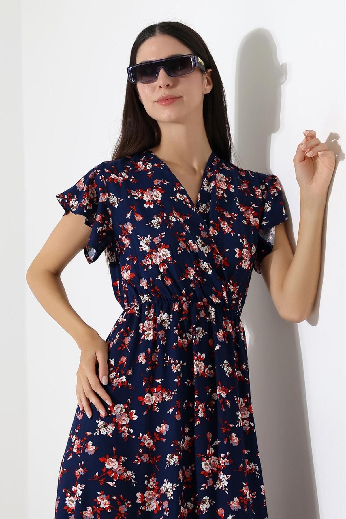 MODA kruvaze elbise dokuma viskon kumaş