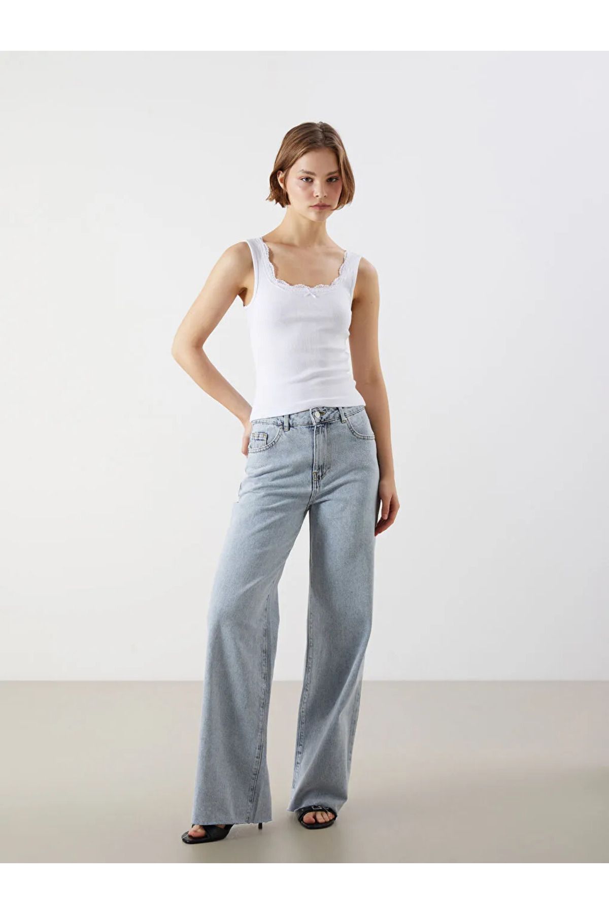 LC Waikiki XSIDE Mavi Wideleg Kadın Jean Pantolon