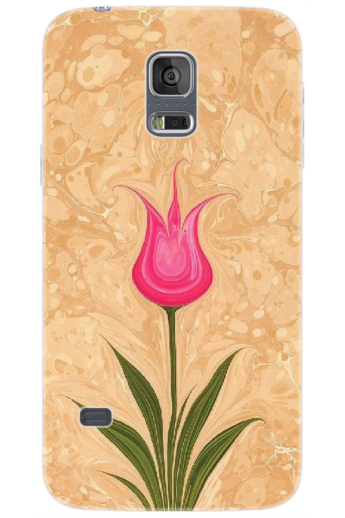 Ceppare Samsung Galaxy S5 (SM-G900F) Uyumlu Kılıf Desen Baskılı Silikon Lale Tasarım STK:544 CP-zayUZse