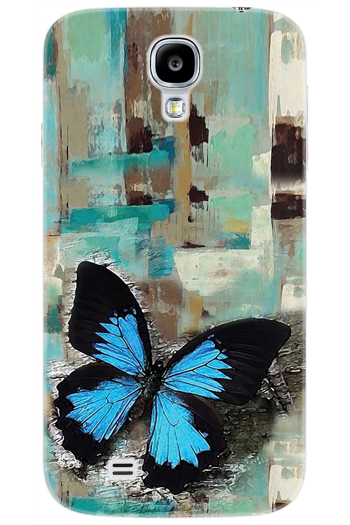 Ceppare Samsung Galaxy S4 (GT-I9500) Uyumlu Kılıf Desen Baskılı Silikon Kelebek Resim STK:549 CP-J7yFoTx