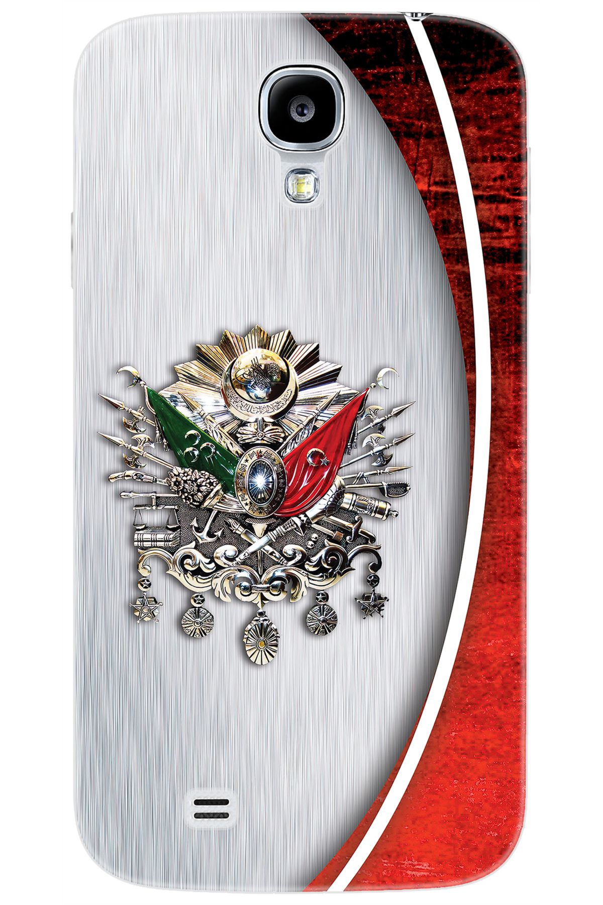 Ceppare Samsung Galaxy S4 (GT-I9500) Uyumlu Kılıf Desenli Silikon Osmanlı Tuğra Tasarım STK:408 CP-ndFj7rQ