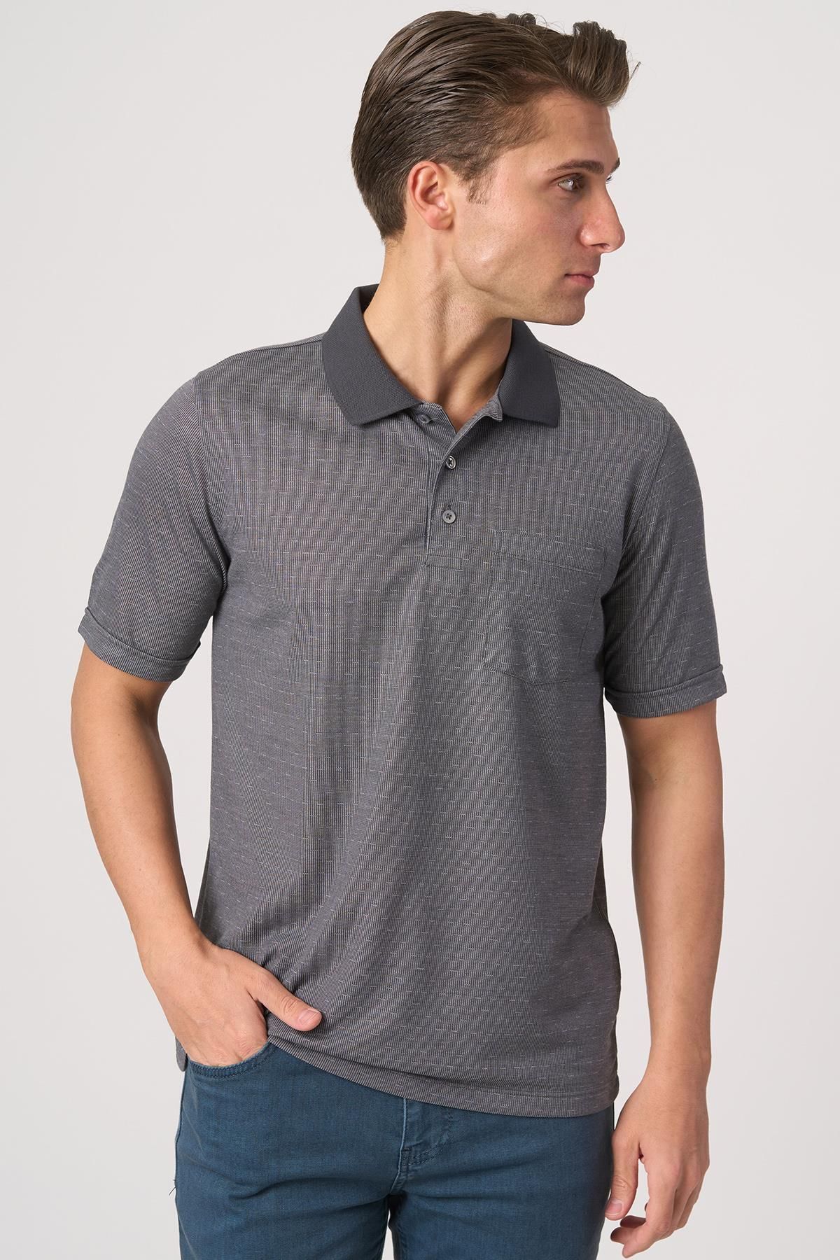 White Stone WHİTE STONE 2025-Y 2507KLSK POLO YAKA TSHIRT FÜME