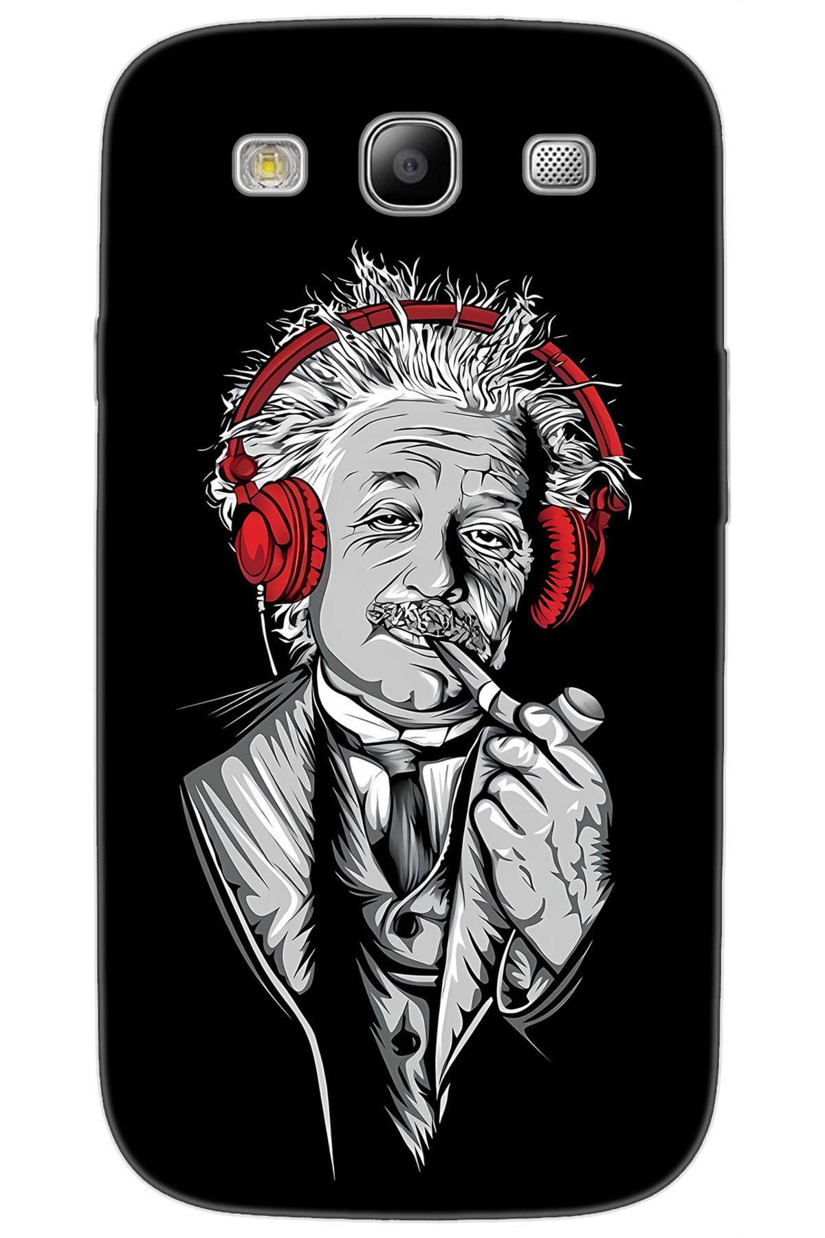 Ceppare Samsung Galaxy S3 (GT-I9300) Uyumlu Kılıf Desen Baskılı Silikon Albert Einstein STK:658 CP-CWXcVzu