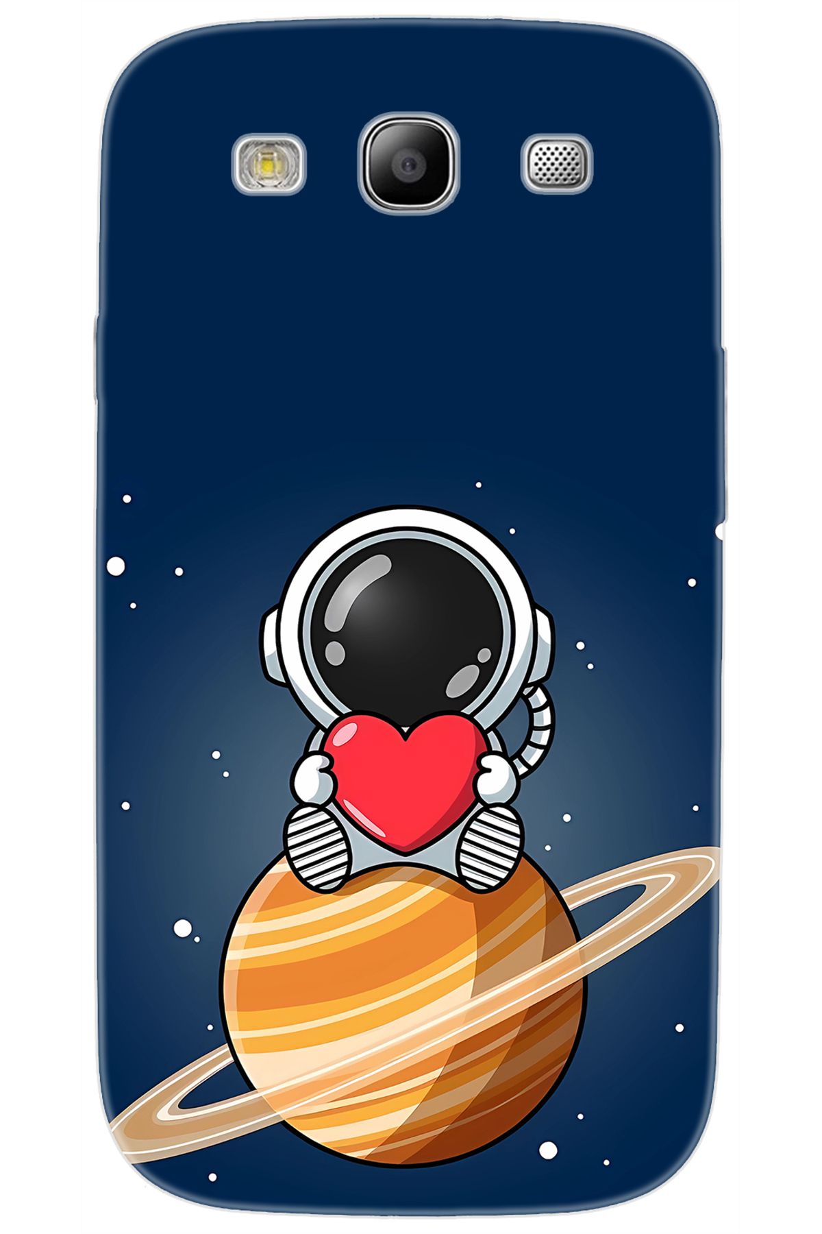 Ceppare Samsung Galaxy S3 (GT-I9300) Uyumlu Kılıf Desen Baskılı Silikon Astronot STK:697 CP-WfI7JWS