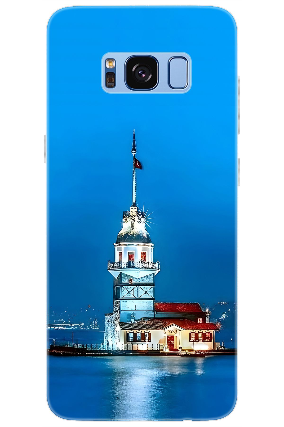 Ceppare Samsung Galaxy S8 (SM-G950F) Uyumlu Kılıf Desen Baskılı Silikon Kız Kulesi STK:617 CP-vRXDiOv