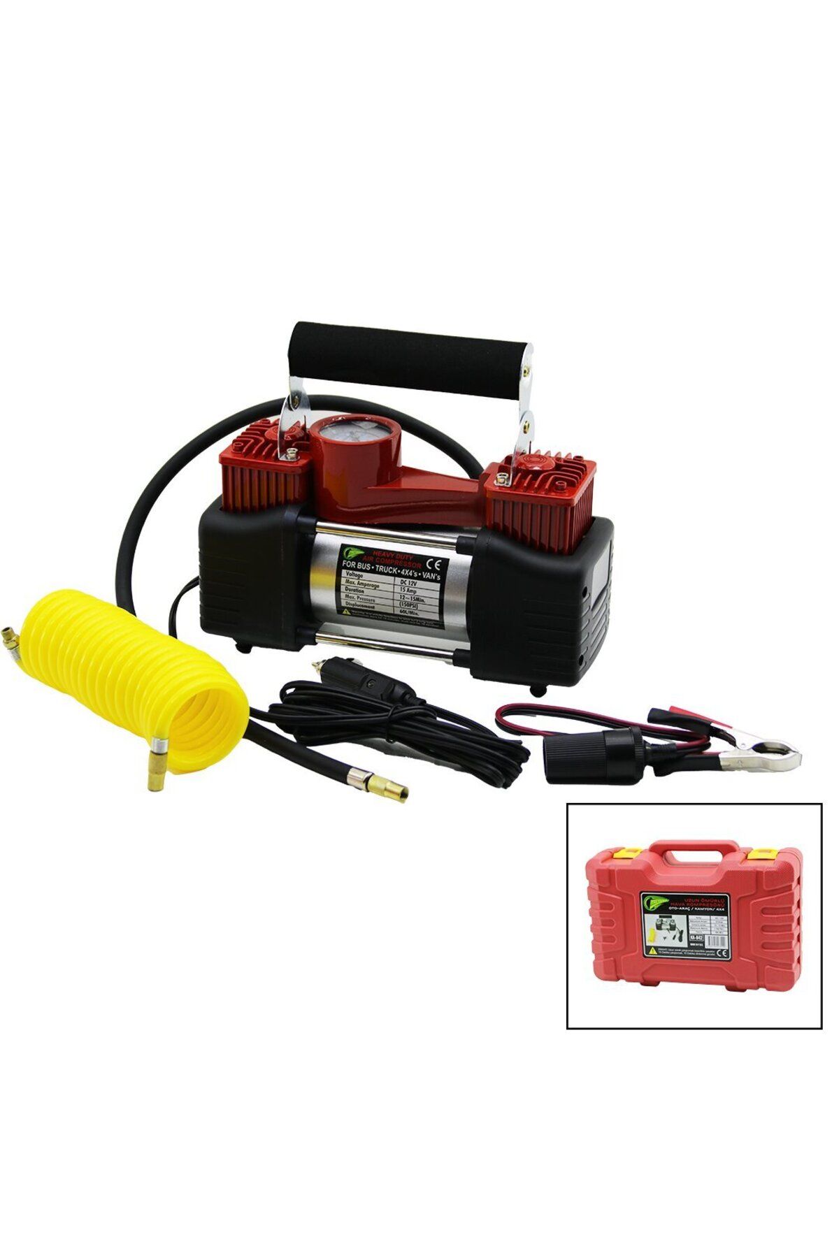 POEBGO FAMİLY'S Oto - Araç - Kamyon - 4x4hava Kompresörü Dc/12v - 15amp - 150psi - 60l/minpls.çantali Ka-842