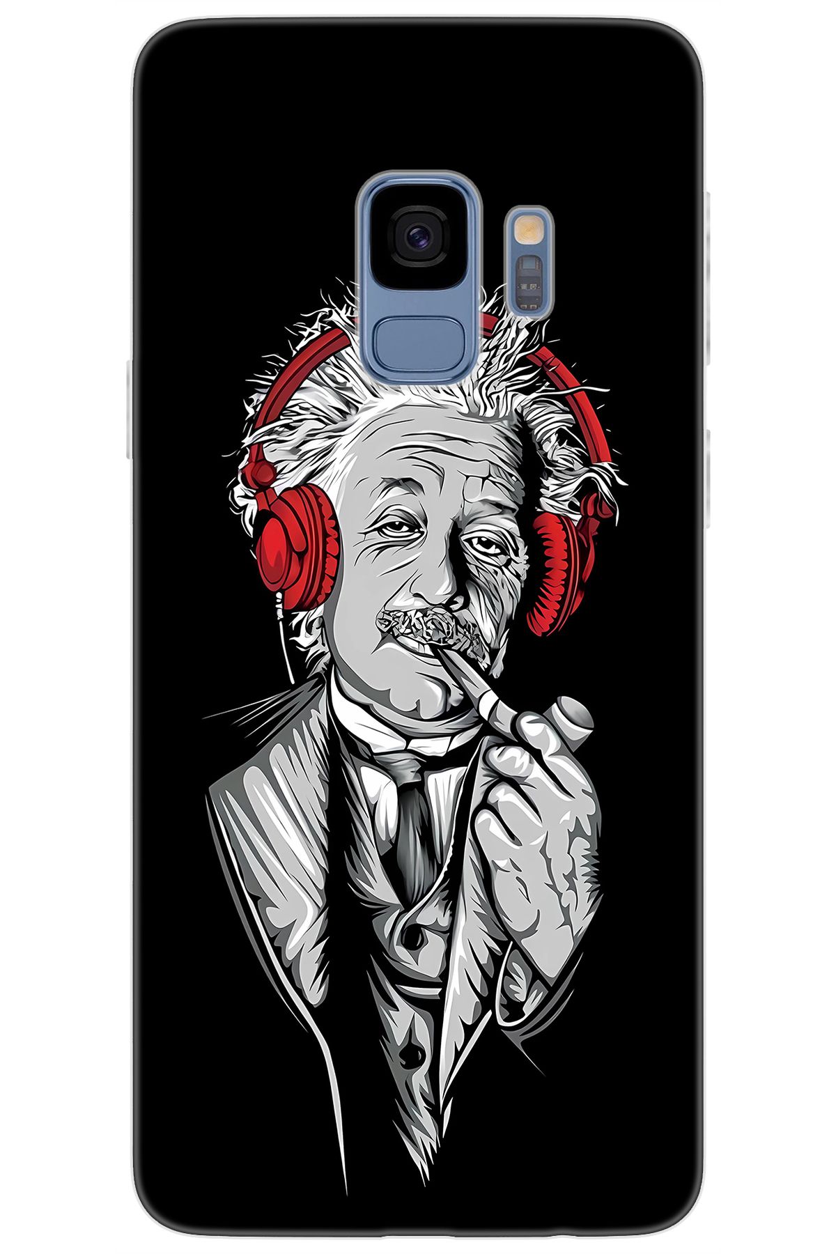 Ceppare Samsung Galaxy S9 (SM-G960F) Uyumlu Kılıf Desen Baskılı Silikon Albert Einstein STK:658 CP-FEaymfS