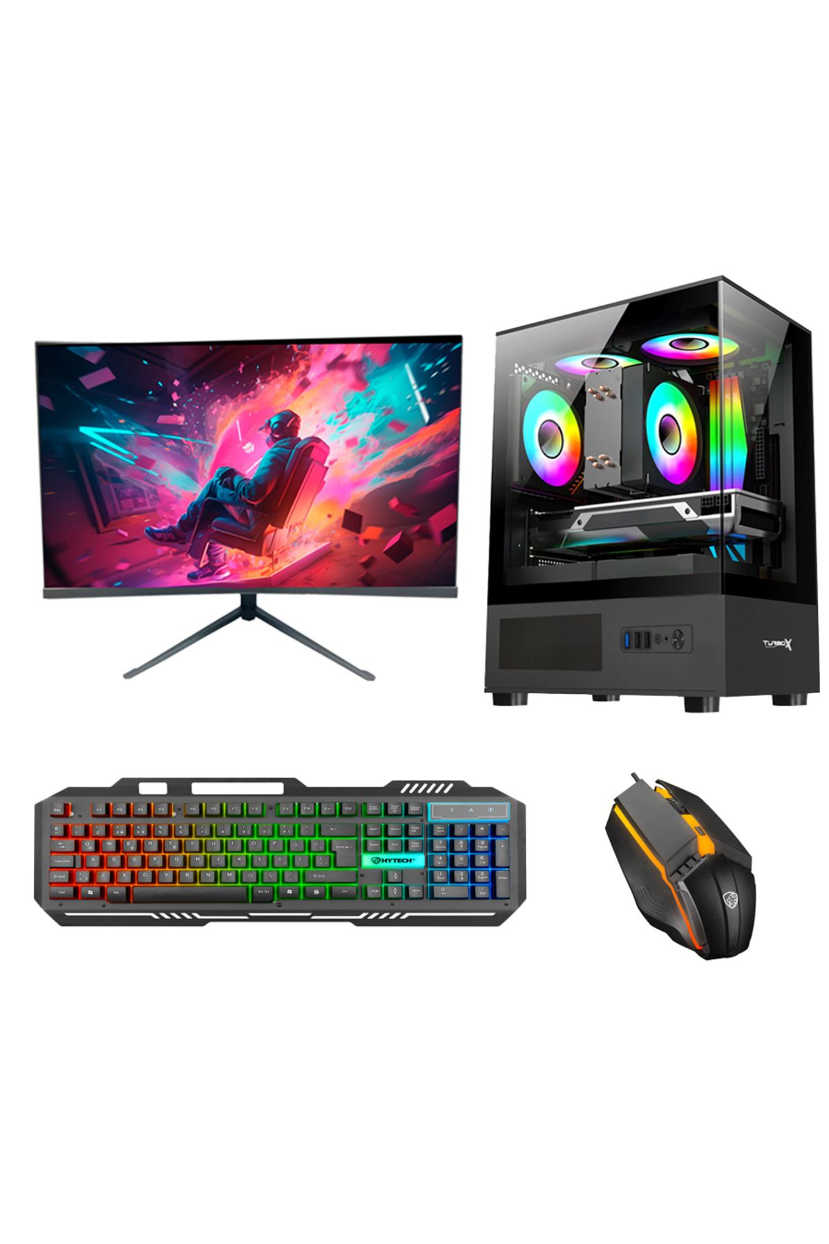 RotamPC -Rt0247 İ5 14.Nesil 16Gb Ddr4 Ram 512Gb M2 Nvme 4Gb Gtx 1050Ti Vga "23.8 Oyun Bilgisayarı